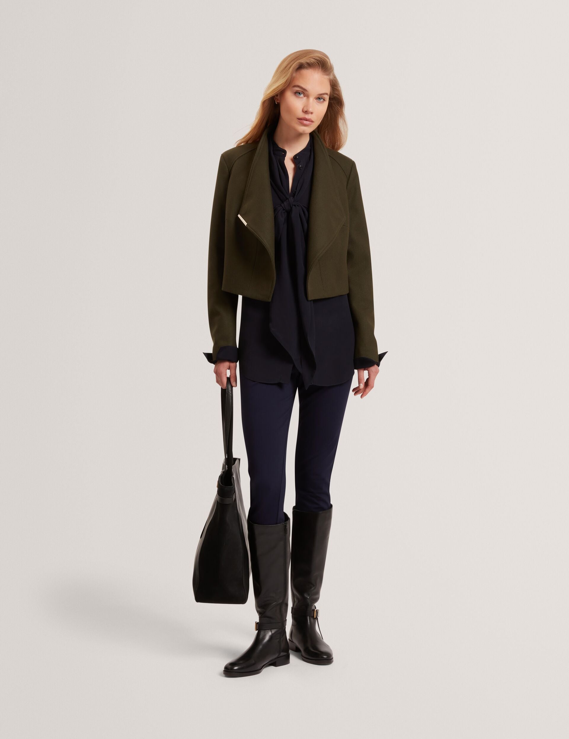 Ted Baker Rosecee Tailored Cropped Wool Wrap Jacket Women's