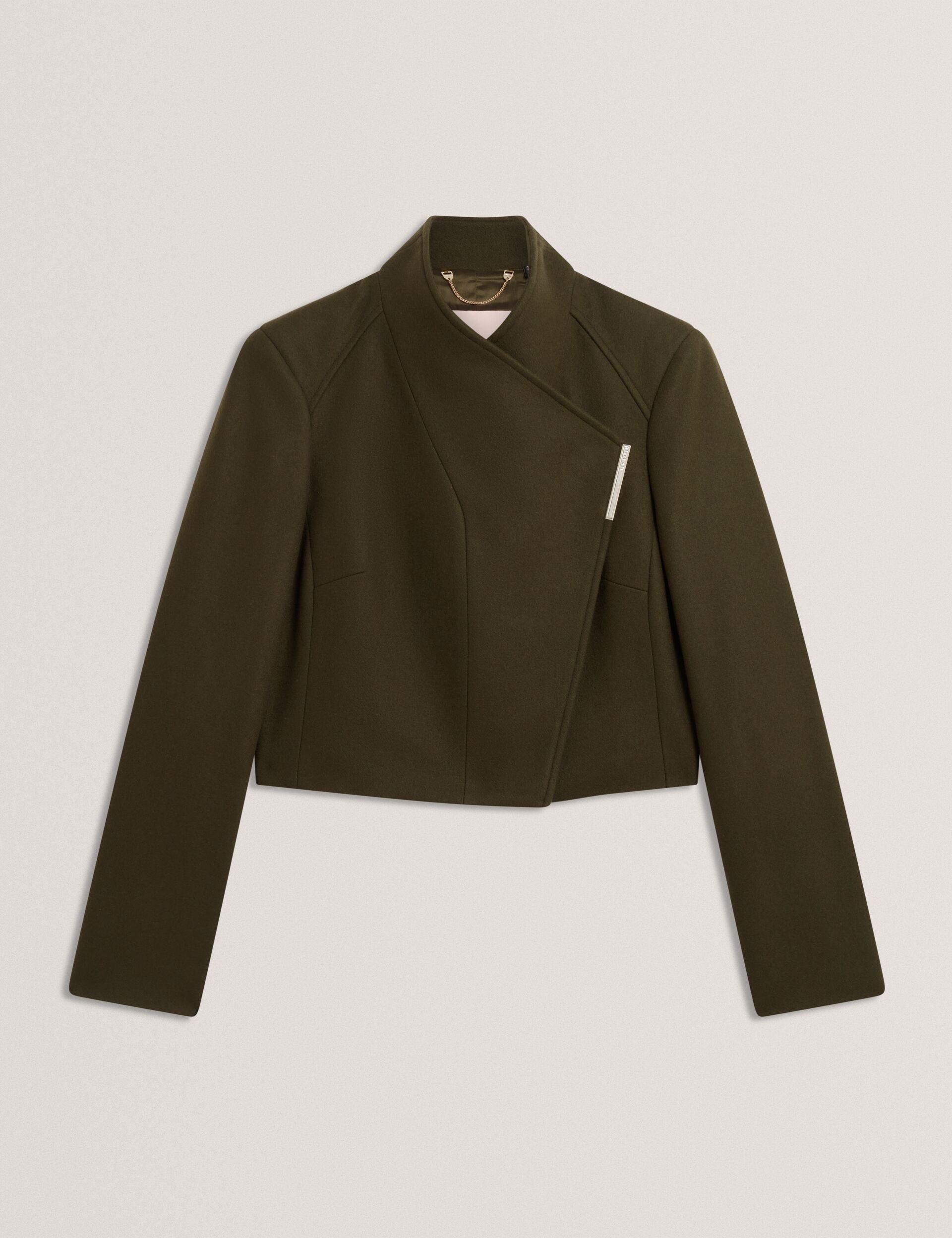 Ted Baker Rosecee Tailored Cropped Wool Wrap Jacket Women's