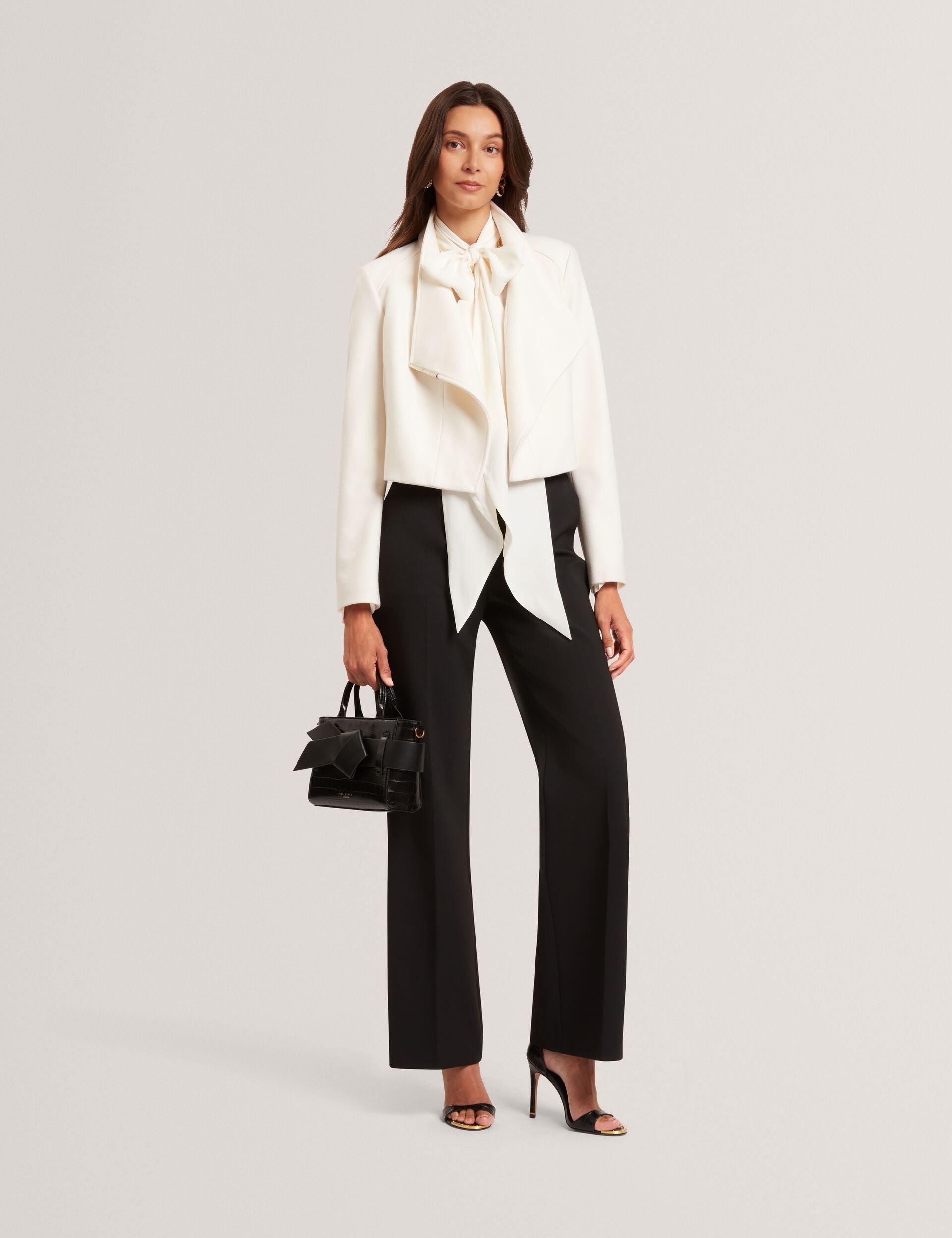 Ted Baker Rosecee Tailored Cropped Wool Wrap Jacket Women's