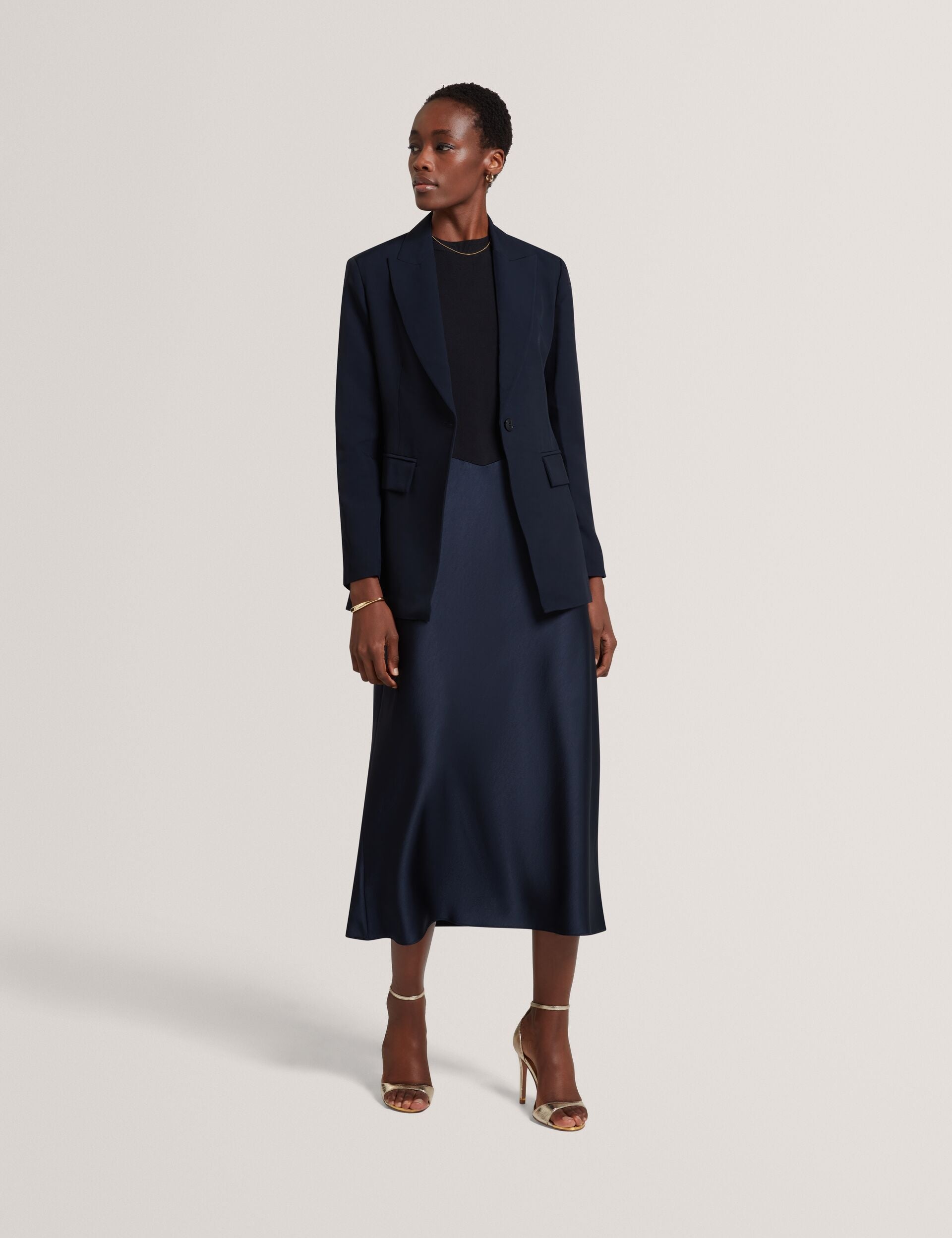 Ted Baker Aranja Wool Blend Twill Tailored Fitted Blazer Women's