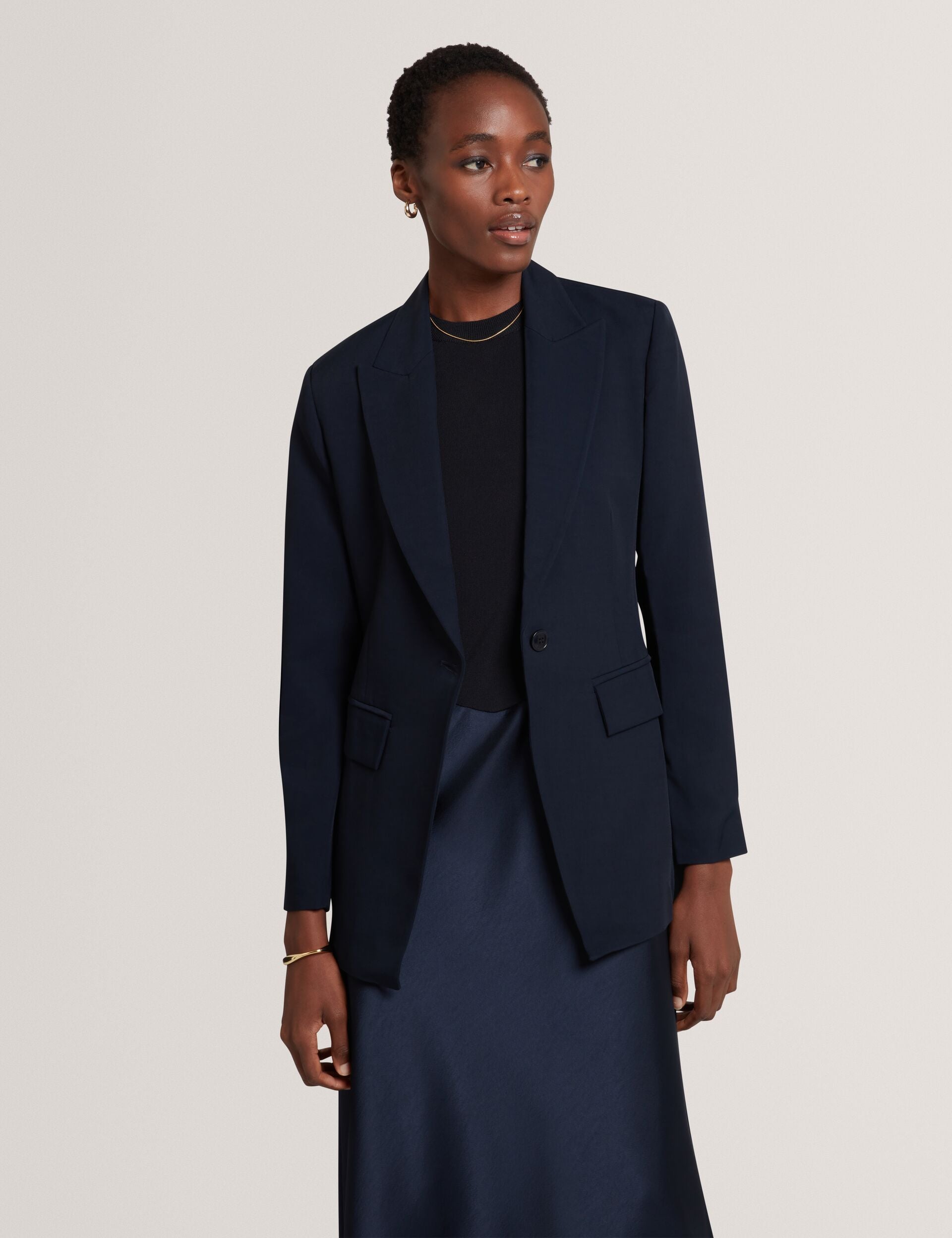 Ted Baker Aranja Wool Blend Twill Tailored Fitted Blazer Women's