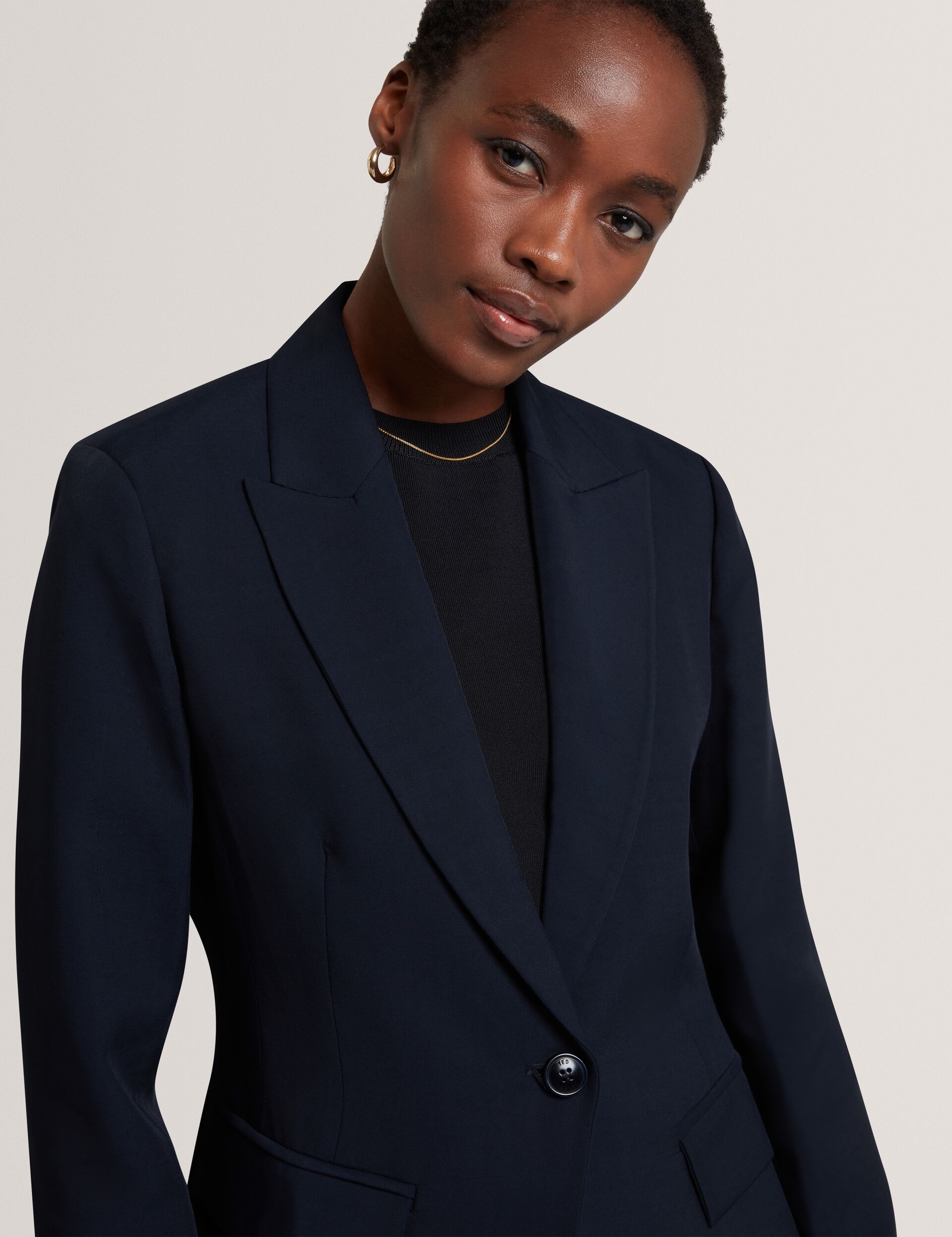 Ted Baker Aranja Wool Blend Twill Tailored Fitted Blazer Women's
