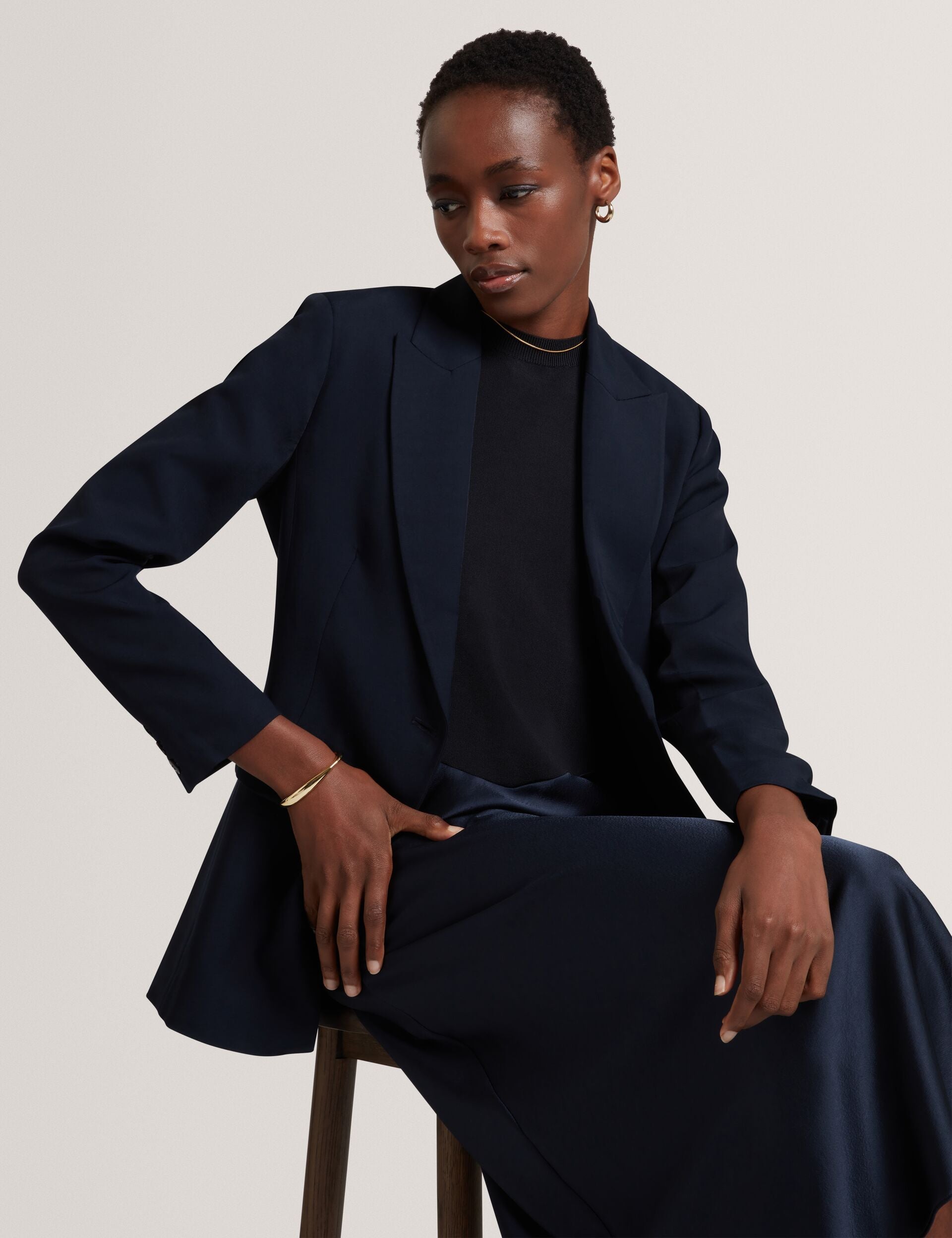 Ted Baker Aranja Wool Blend Twill Tailored Fitted Blazer Women's