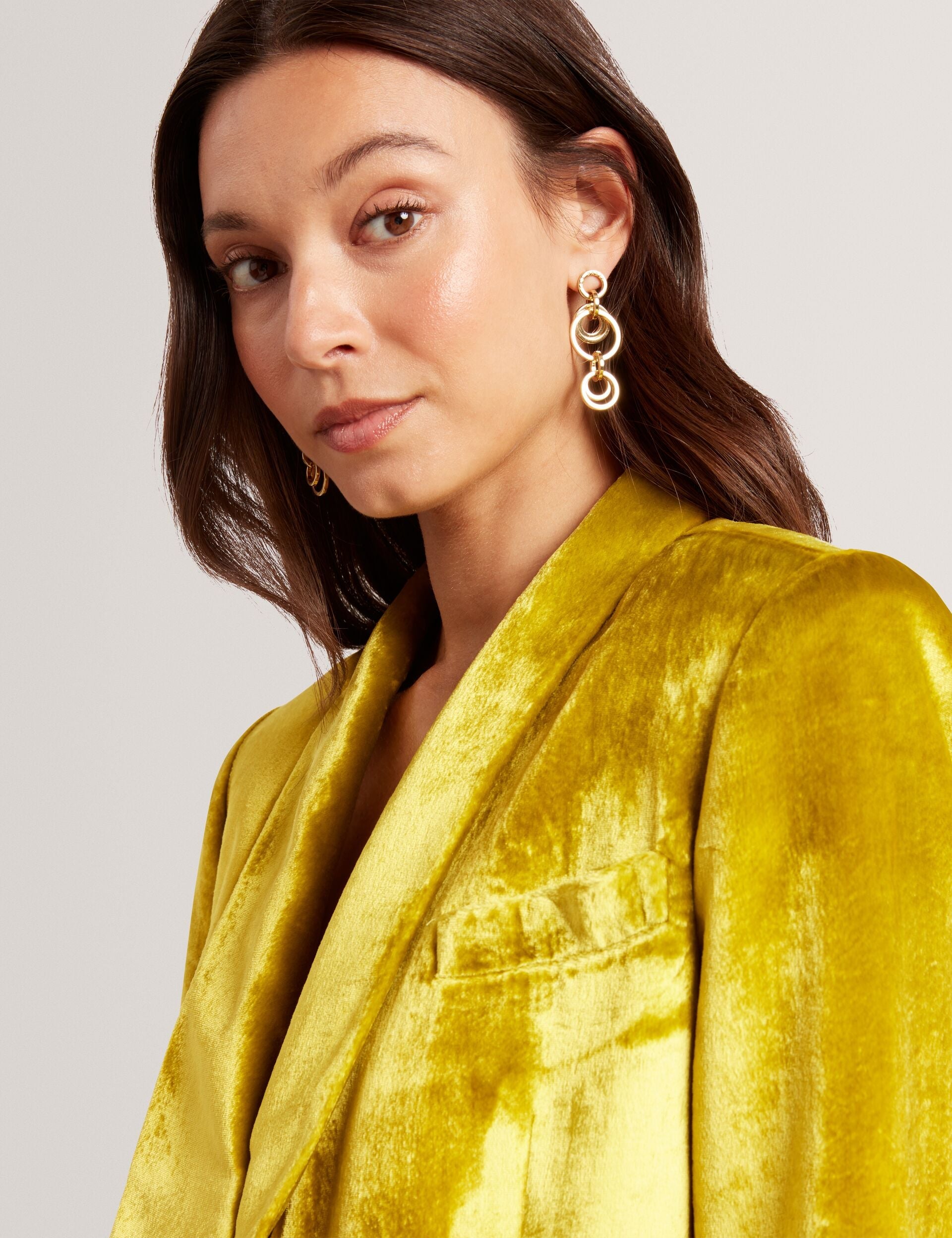 Ted Baker Netzza Velvet Tailored Oversized Blazer Women's