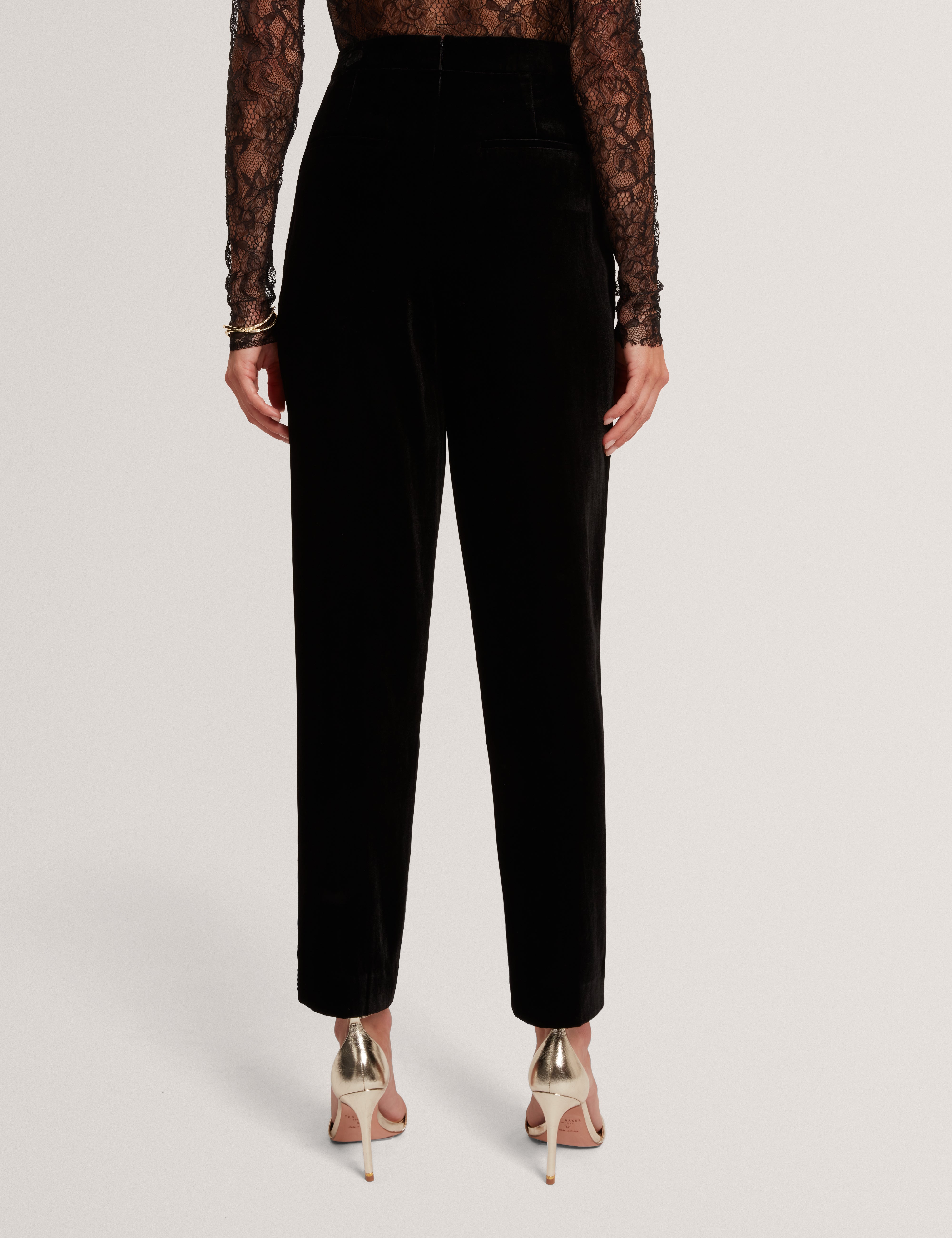 Ted Baker Traube Velvet Tapered Leg Tailored Trousers Women's
