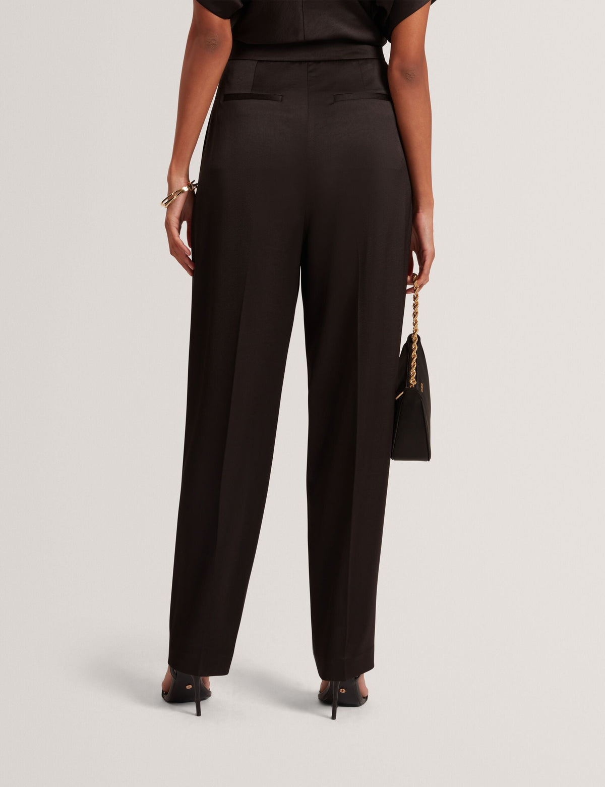 Ted Baker Chiira Satin Barrel Leg Tailored Trousers Women's