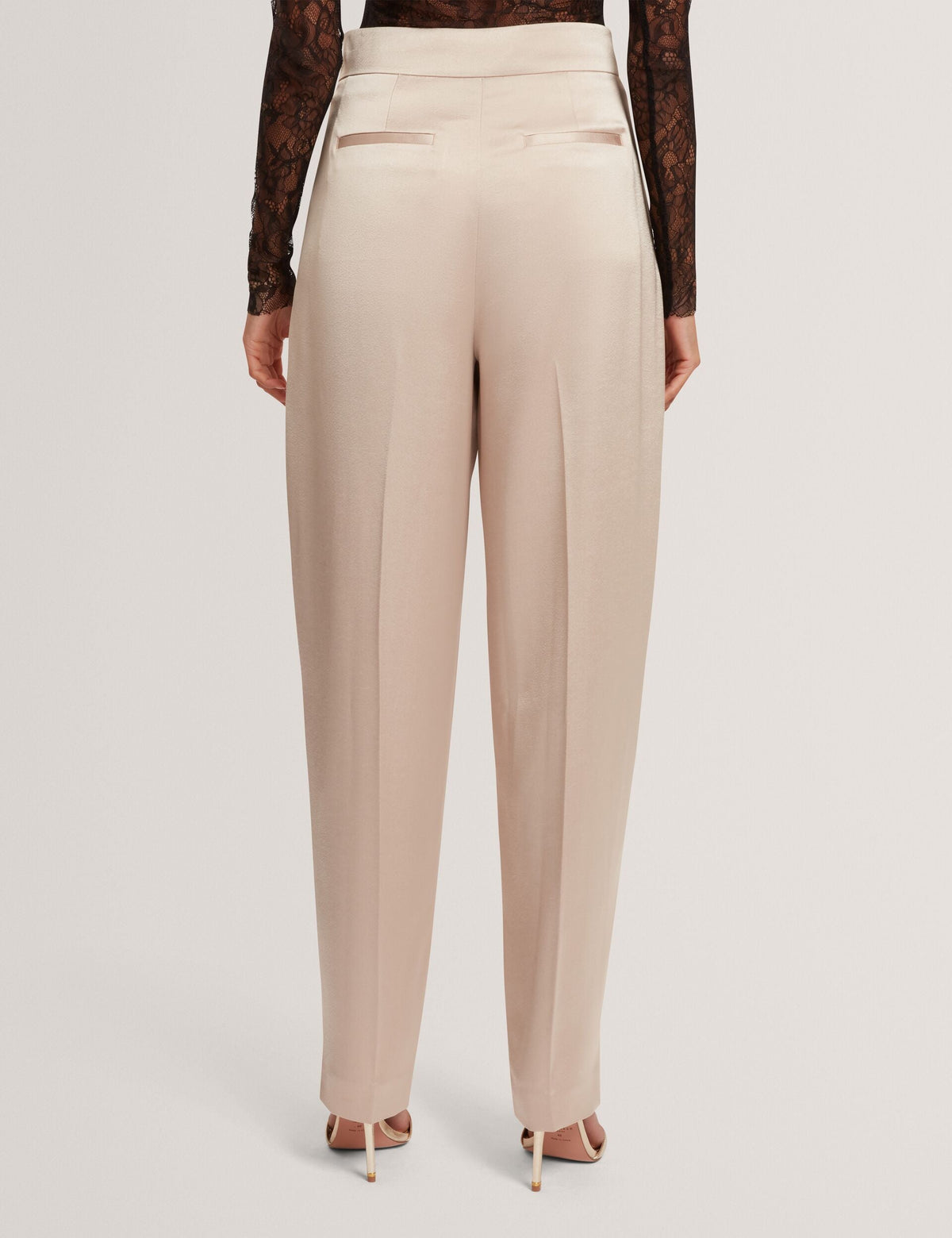 Ted Baker Chiira Satin Barrel Leg Tailored Trousers Women's