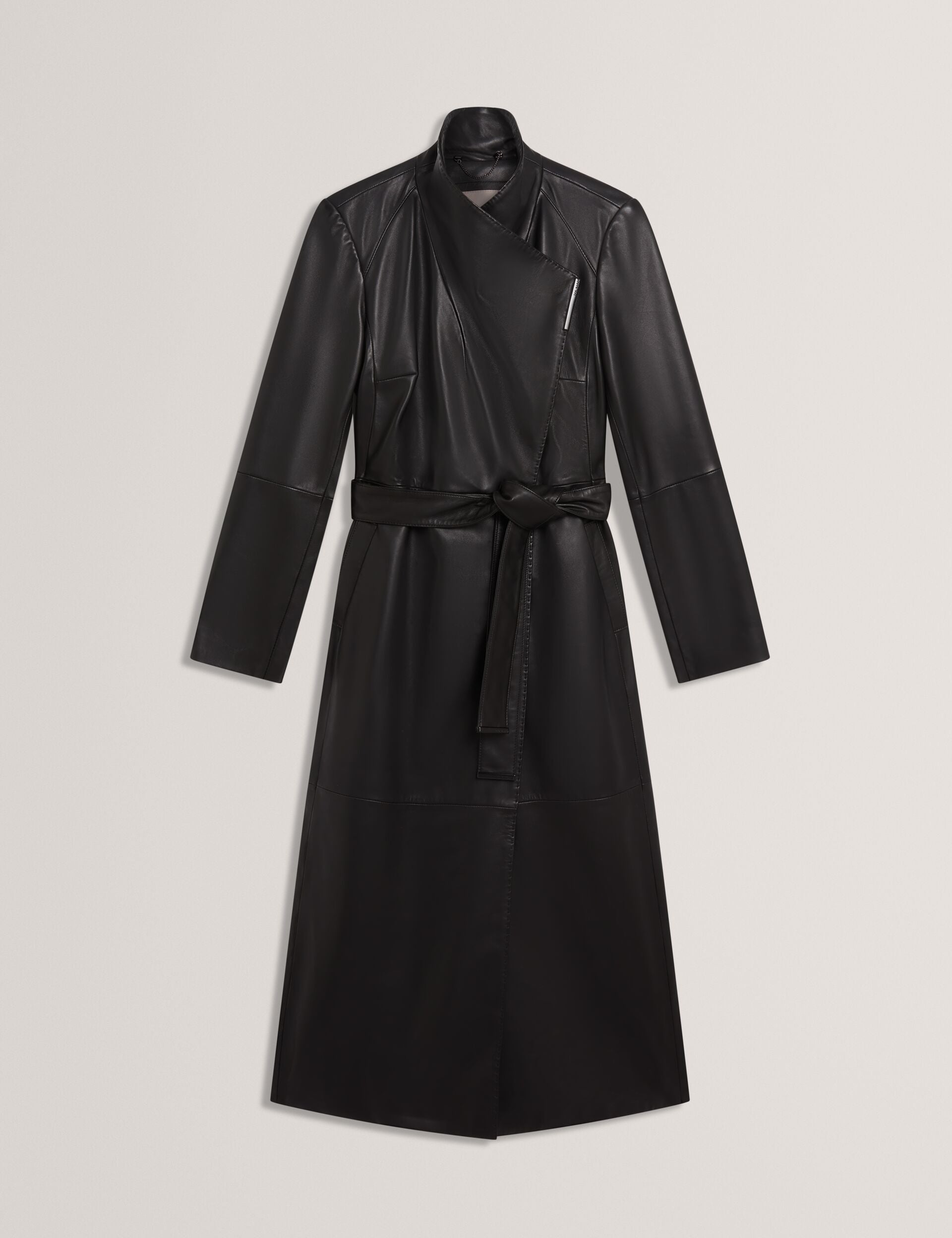Ted Baker Rosello Leather Belted Longline Wrap Coat Women's