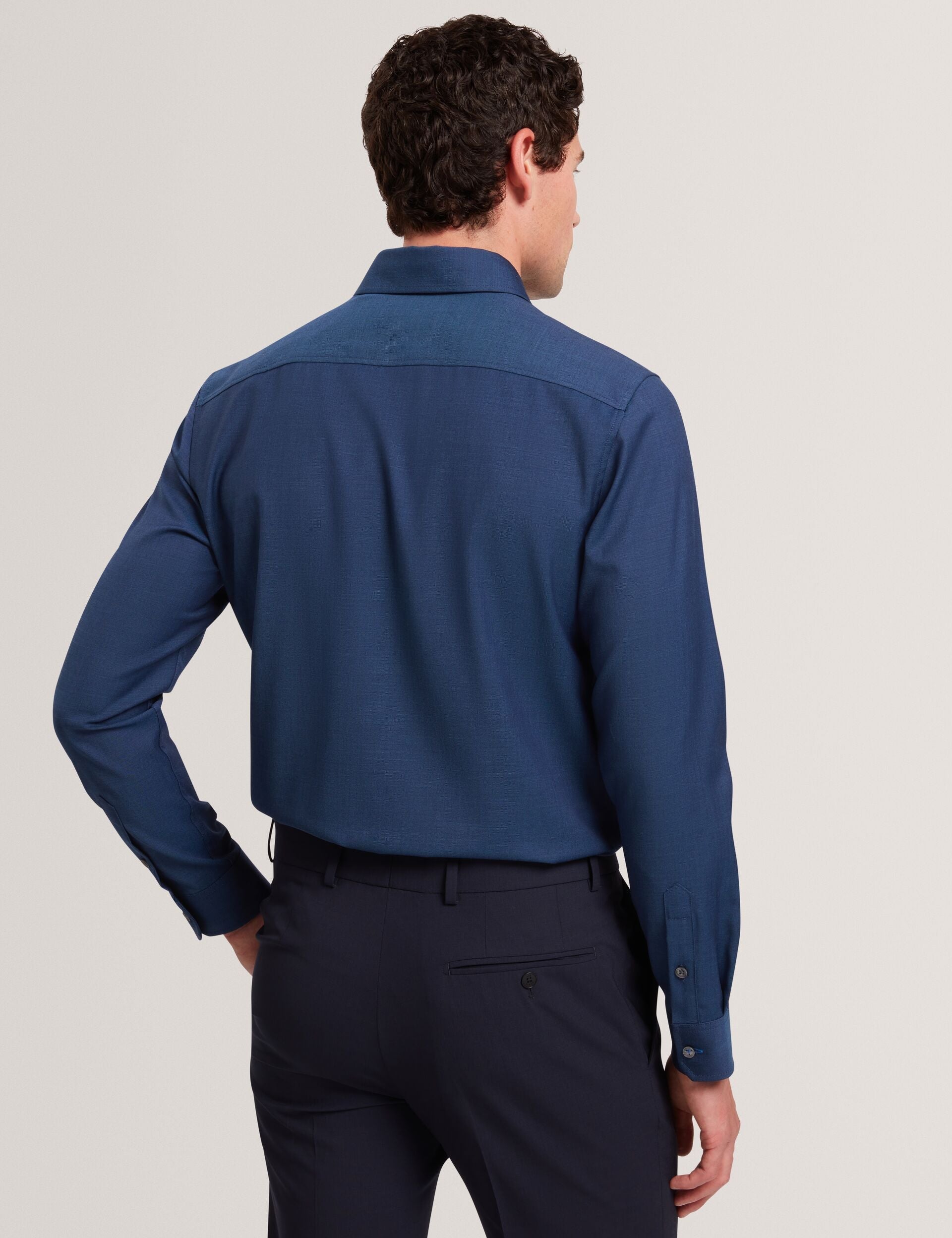 Ted Baker Airton Pure Wool Woven Long Sleeve Shirt