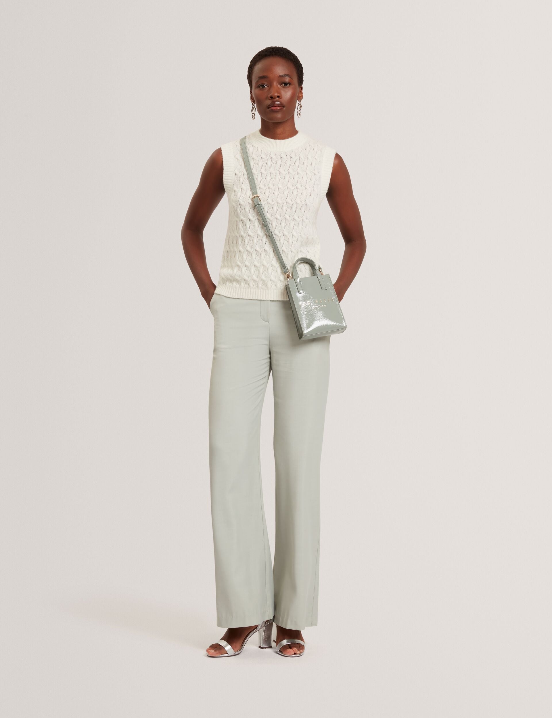 Ted Baker Aynira Wool Rich Cable Knit Vest Women's