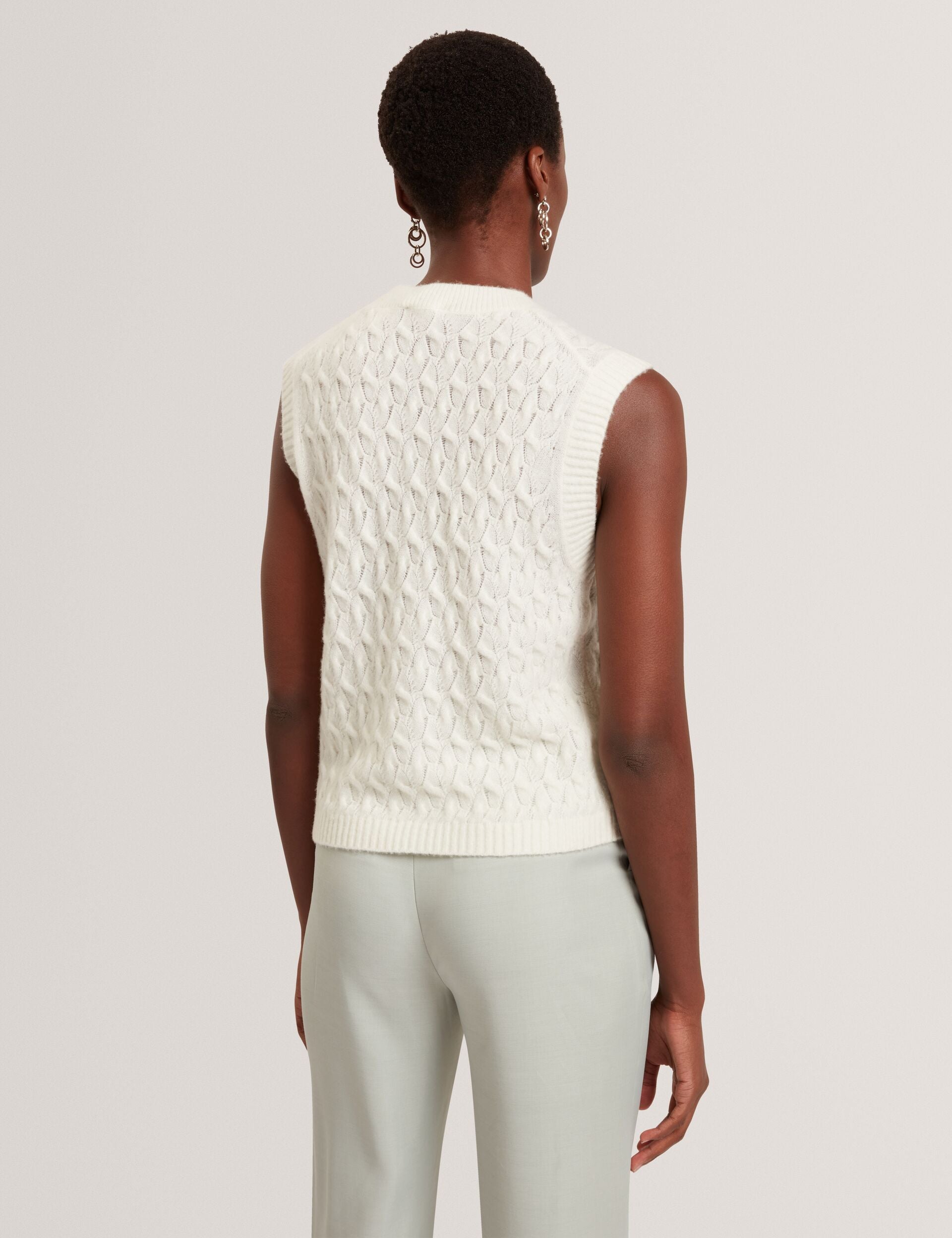 Ted Baker Aynira Wool Rich Cable Knit Vest Women's