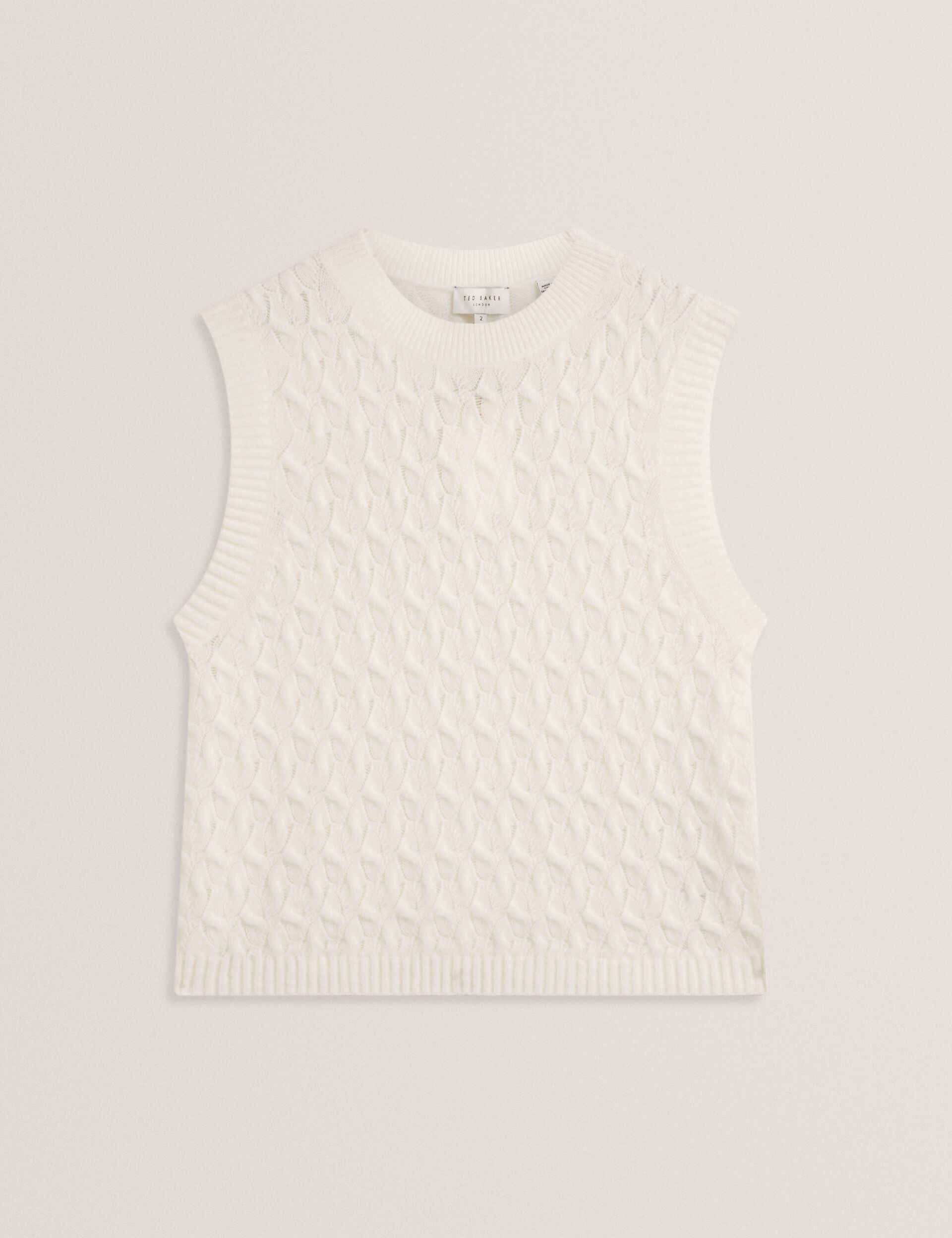 Ted Baker Aynira Wool Rich Cable Knit Vest Women's