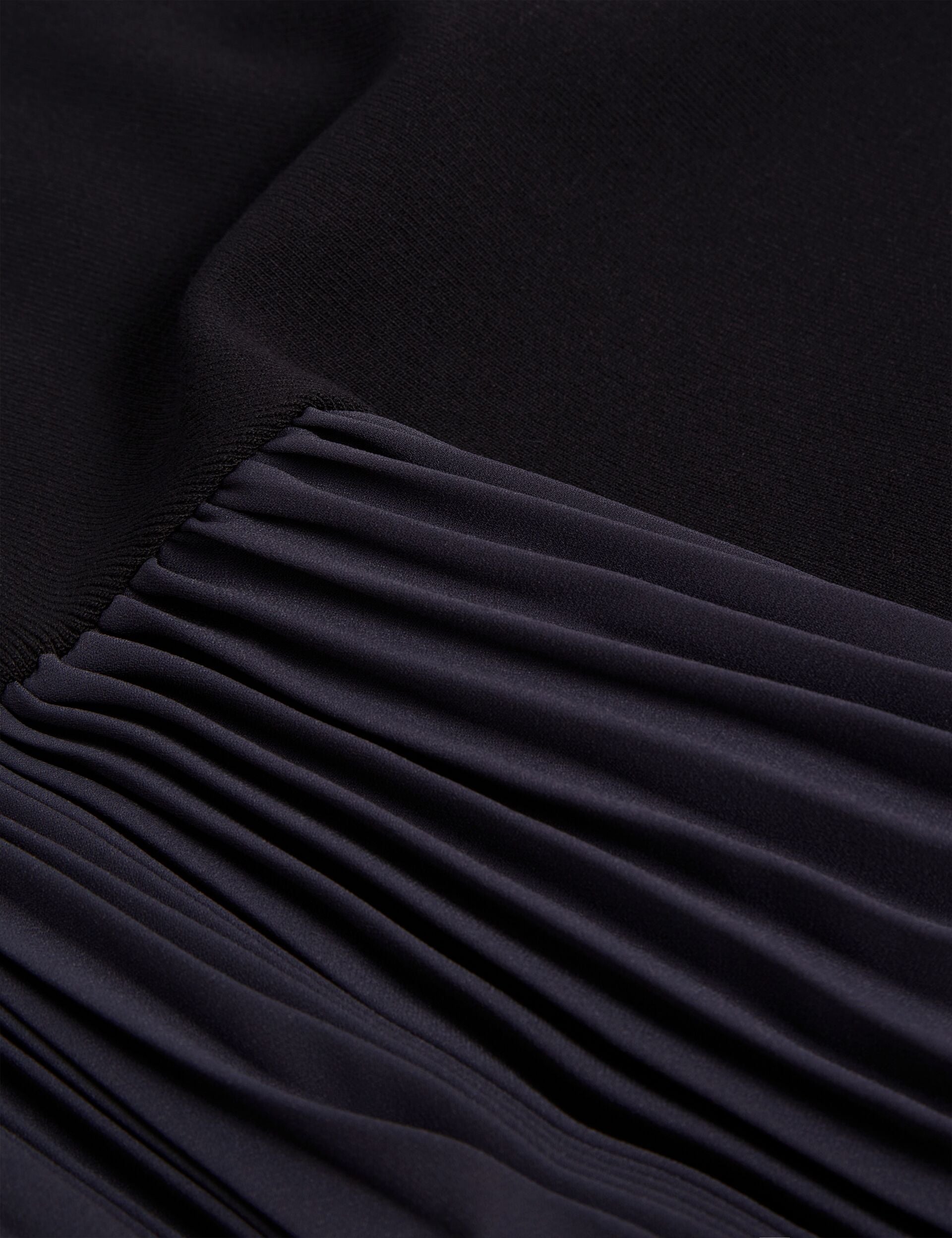 Ted Baker Belviee Pleated Panel Long Sleeve Knit Midi Dress Women's