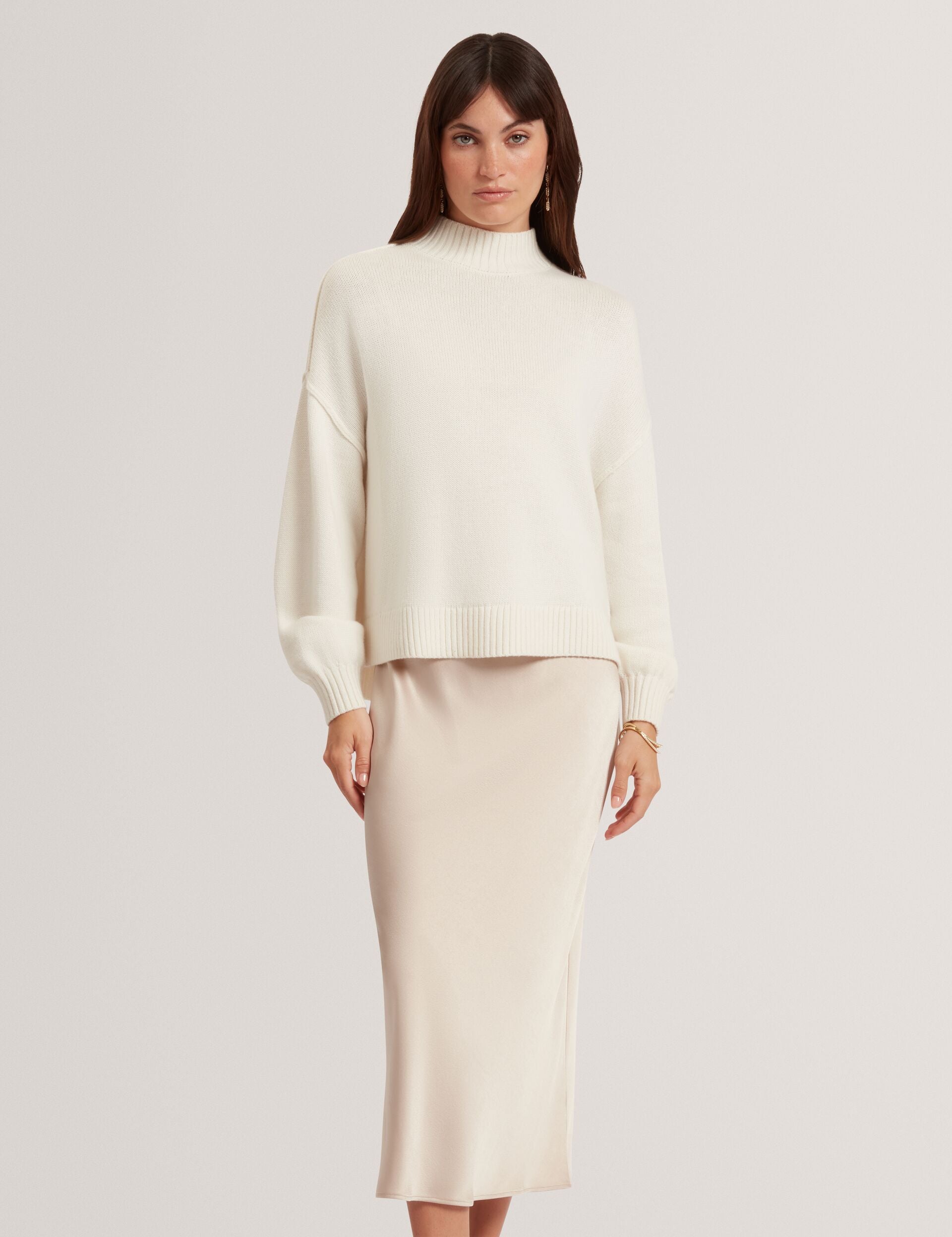 Ted Baker Harisa 2In1 Satin Slip Dress With Knit Jumper Women's