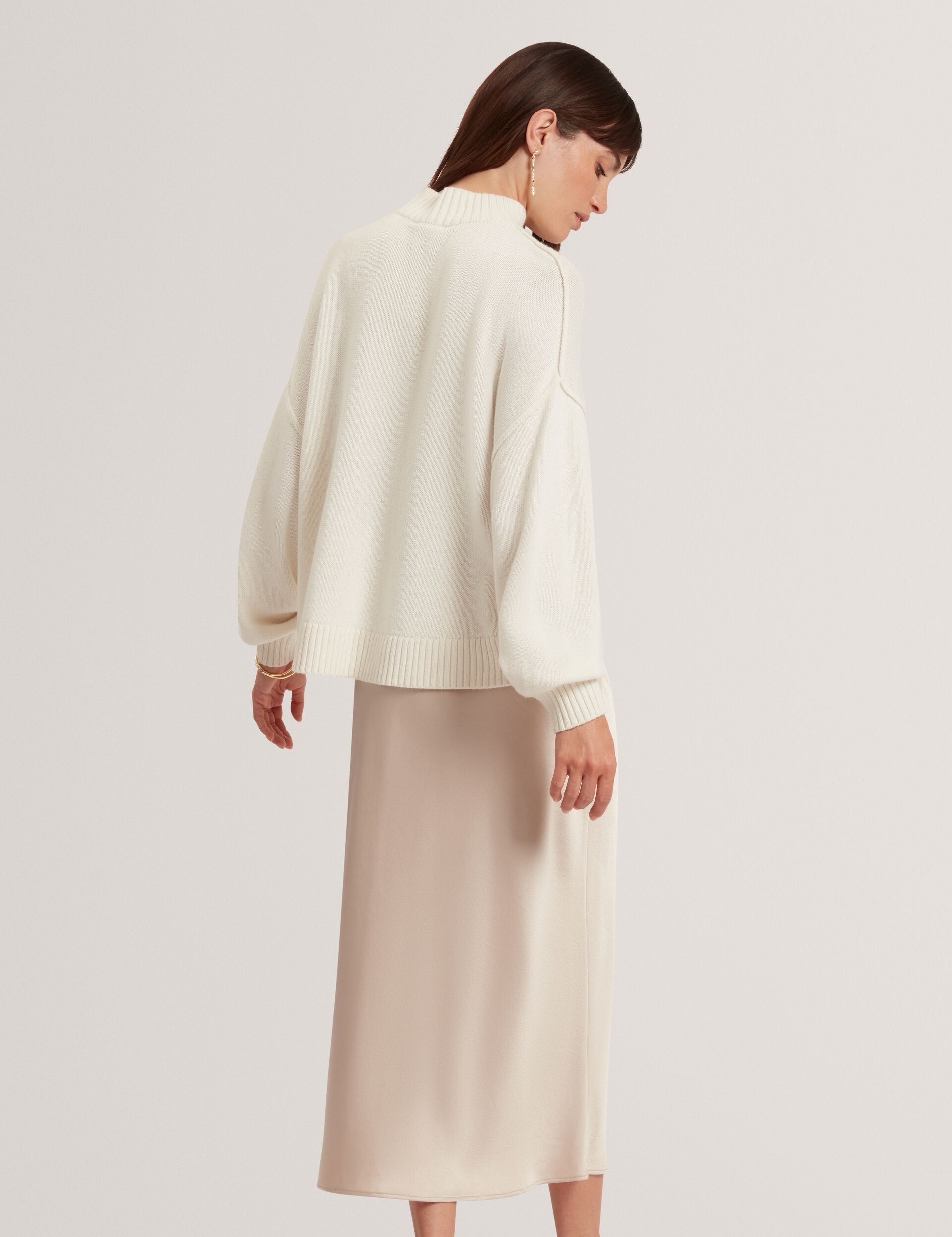 Ted Baker Harisa 2In1 Satin Slip Dress With Knit Jumper Women's
