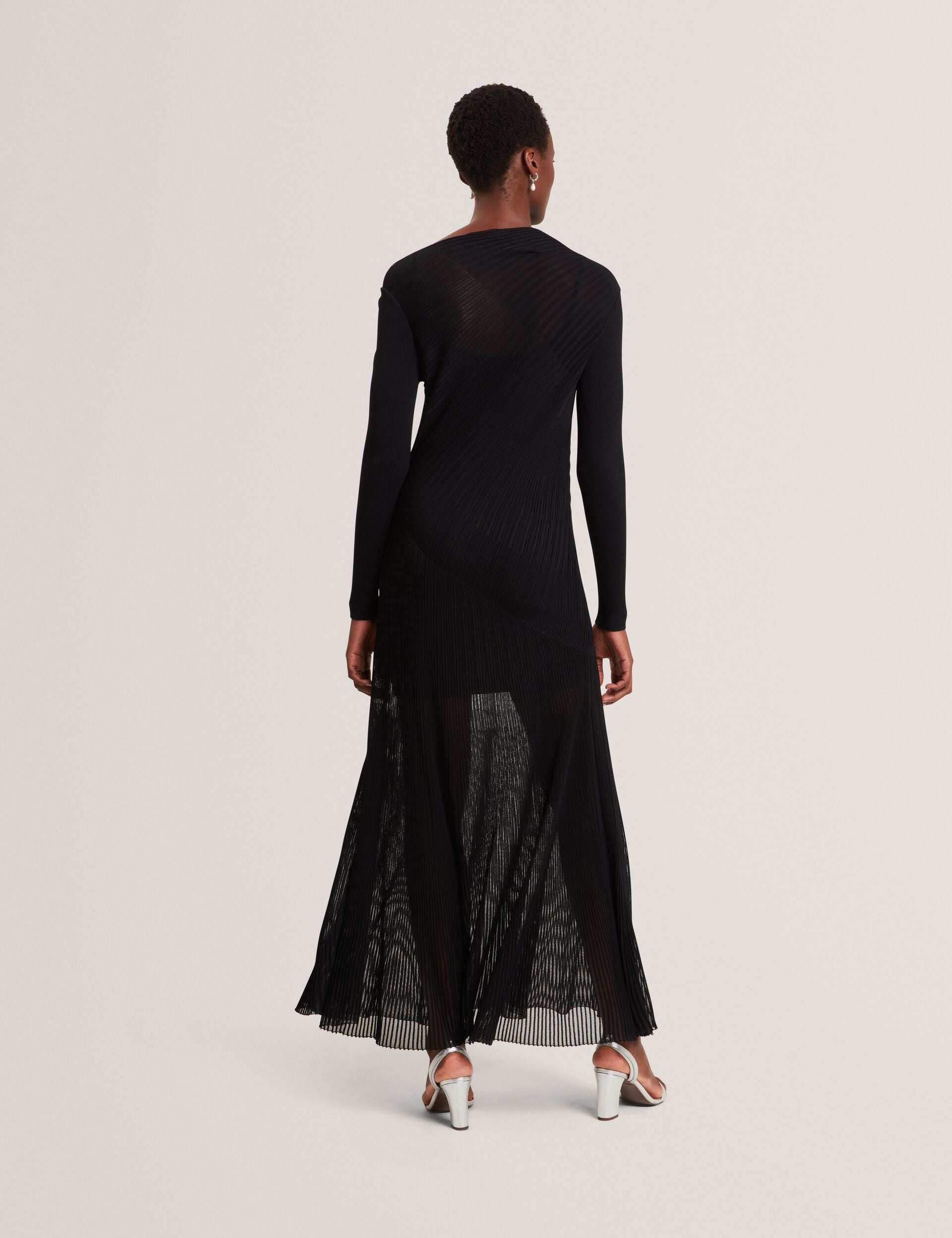 Ted Baker Occasa Sheer Detail Knit Long Sleeve Maxi Dress Women's