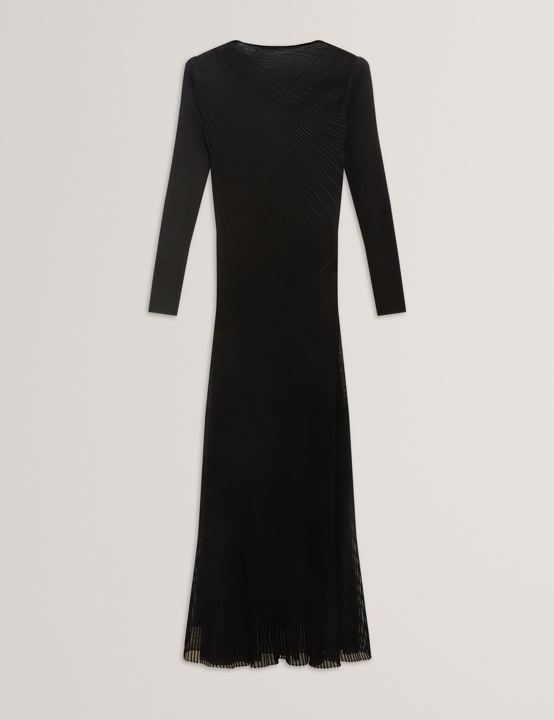 Ted Baker Occasa Sheer Detail Knit Long Sleeve Maxi Dress Women's