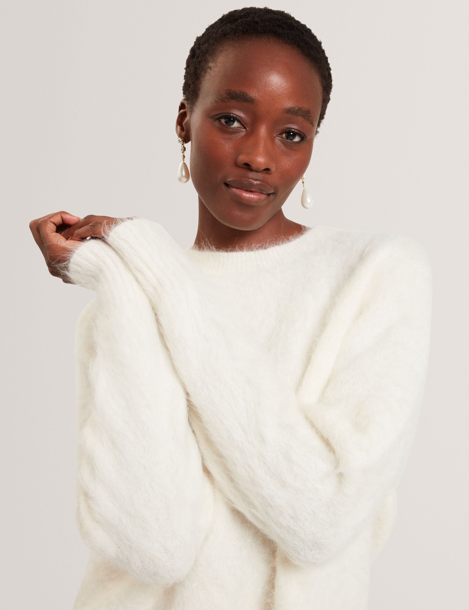 Ted Baker Mirrani Brushed Alpaca Wool Relaxed Jumper Women's