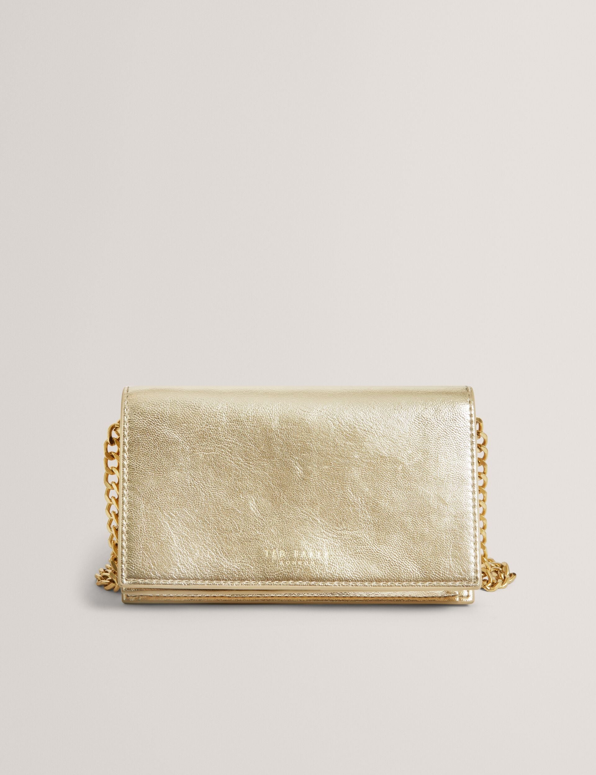 Ted Baker Mahiraa Metallic Faux Leather Crossbody Wallet Bag Women's