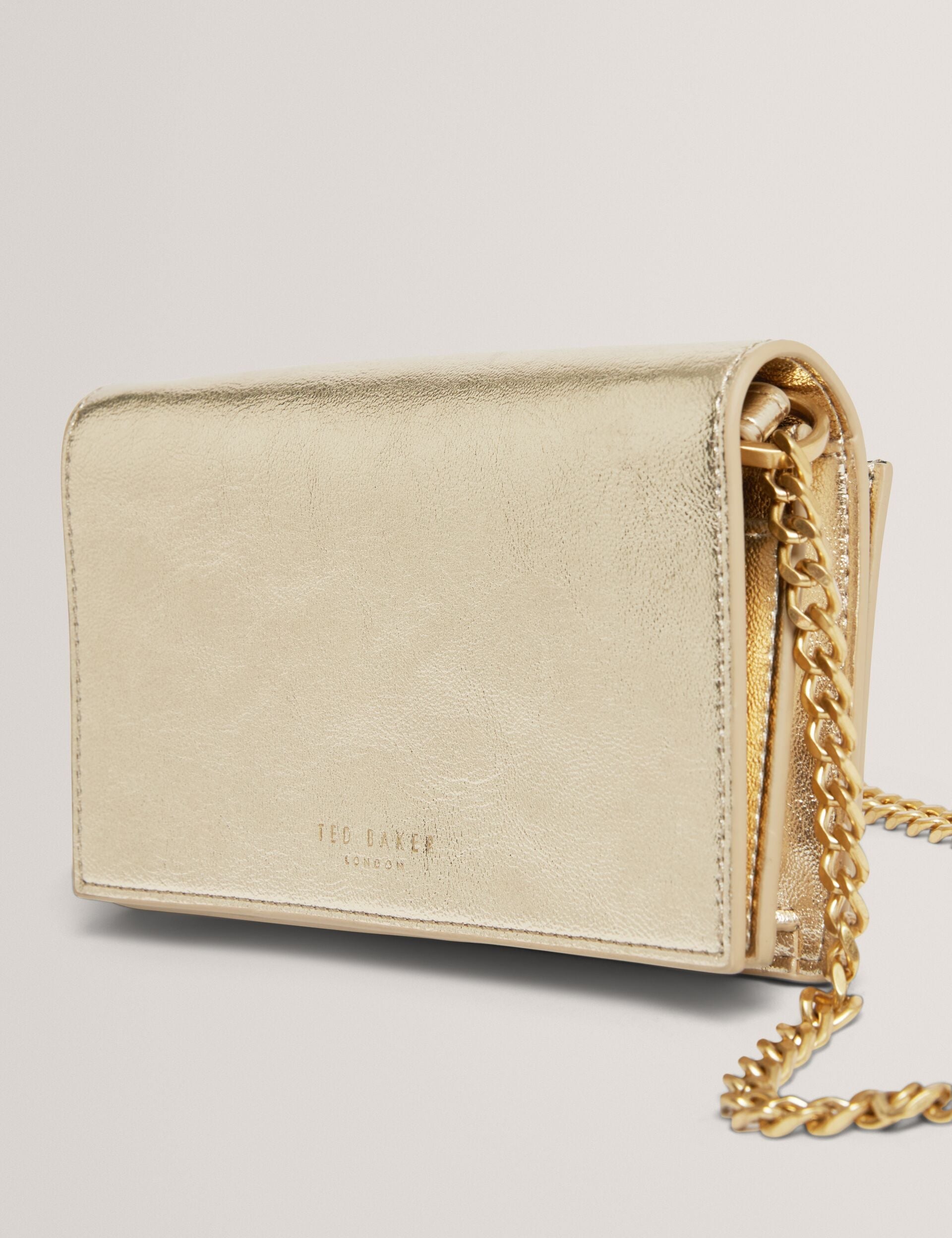 Ted Baker Mahiraa Metallic Faux Leather Crossbody Wallet Bag Women's