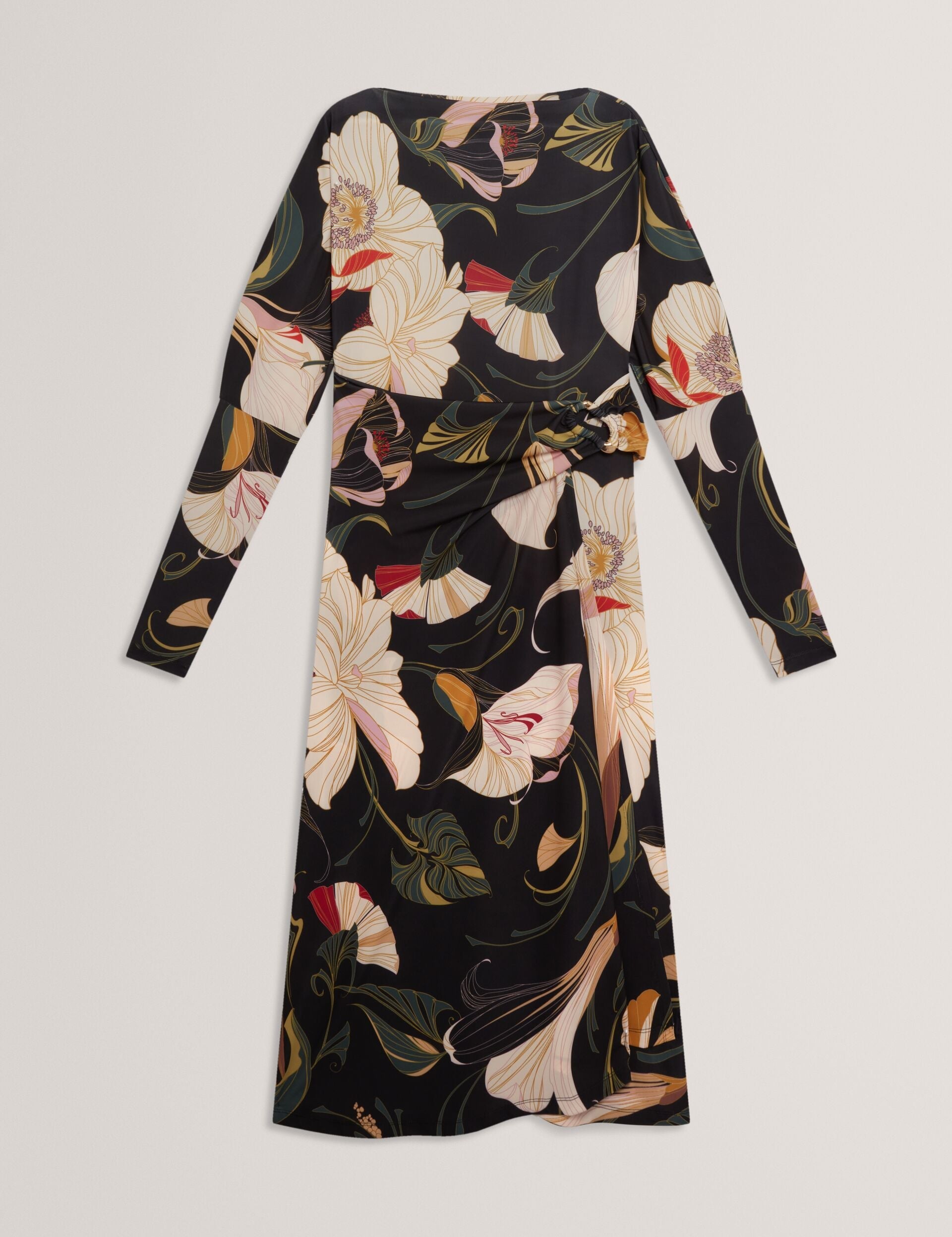 Ted Baker Lawria Floral Print Wrap Front Midi Dress Women's