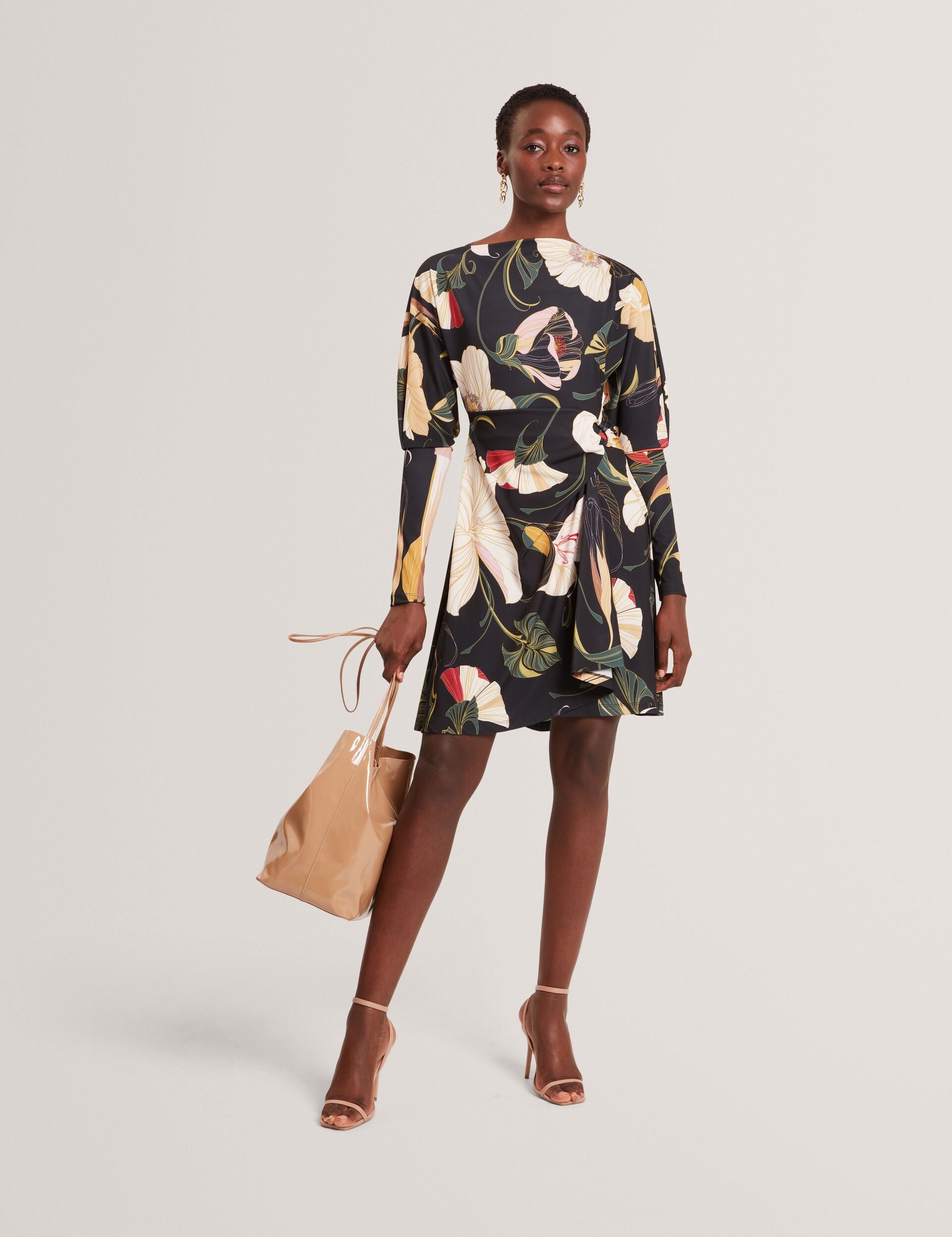 Ted Baker Lazira Floral Print Wrapover Mini Dress Women's