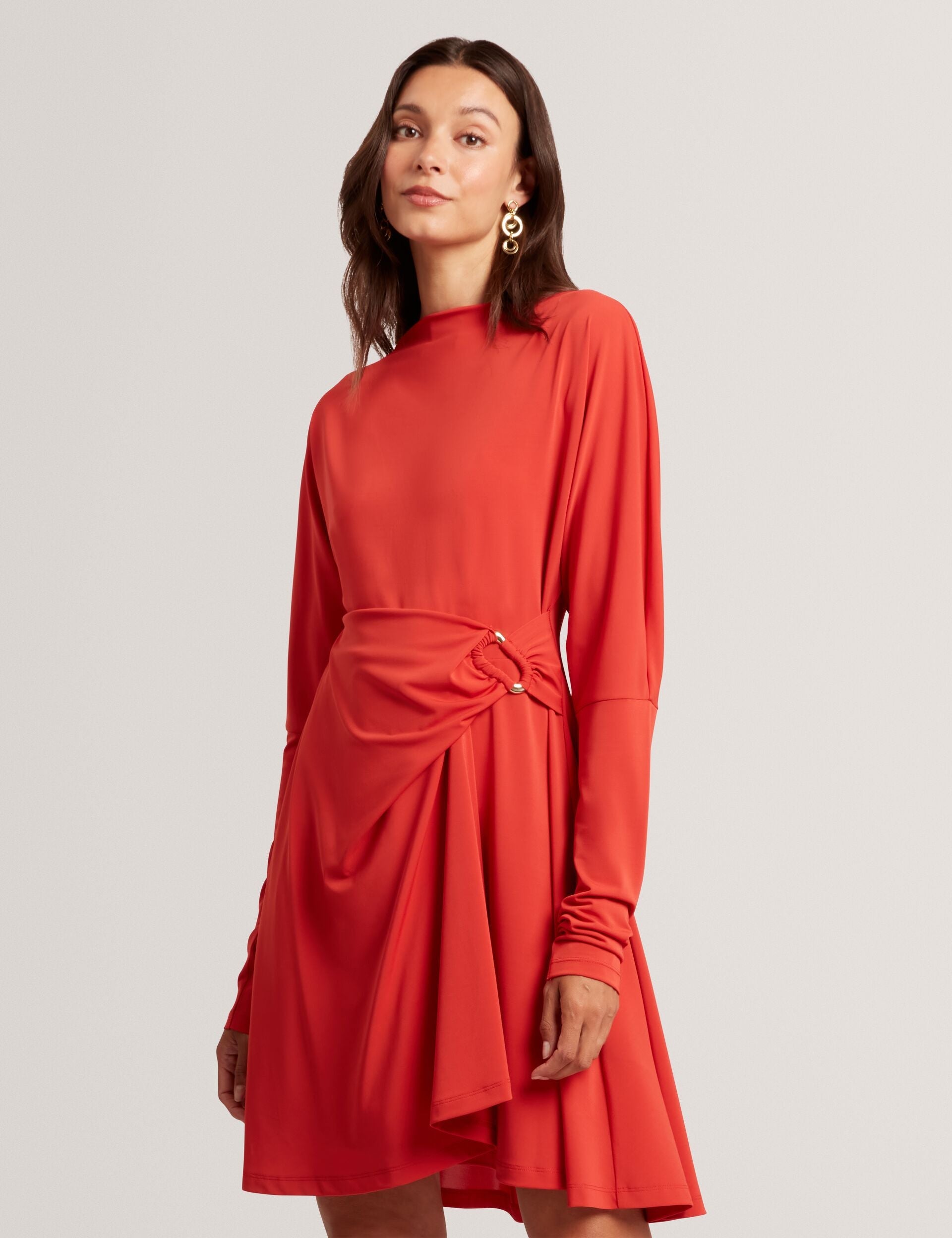 Ted Baker Mairiee Wrapover Long Sleeve Jersey Mini Dress Women's
