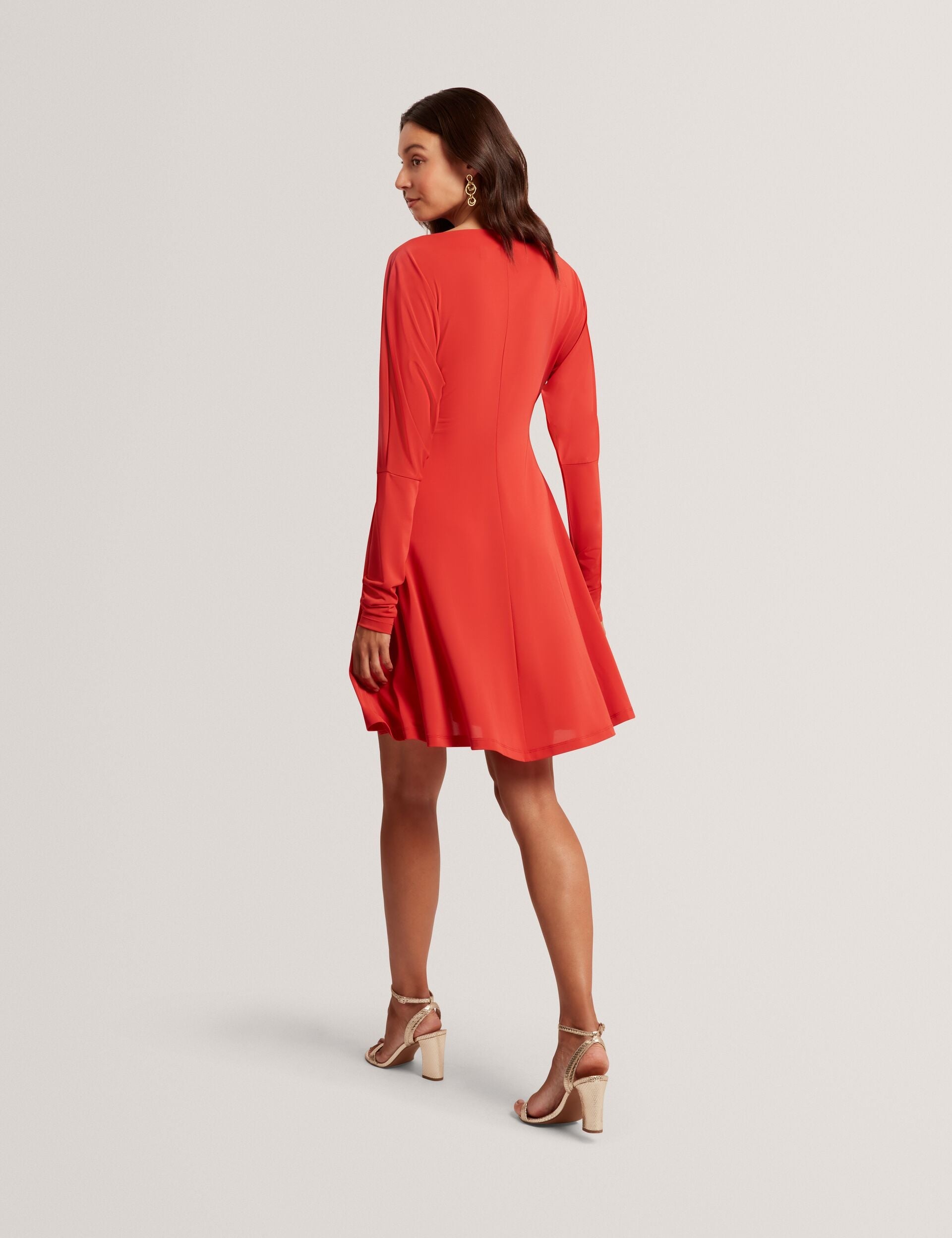 Ted Baker Mairiee Wrapover Long Sleeve Jersey Mini Dress Women's