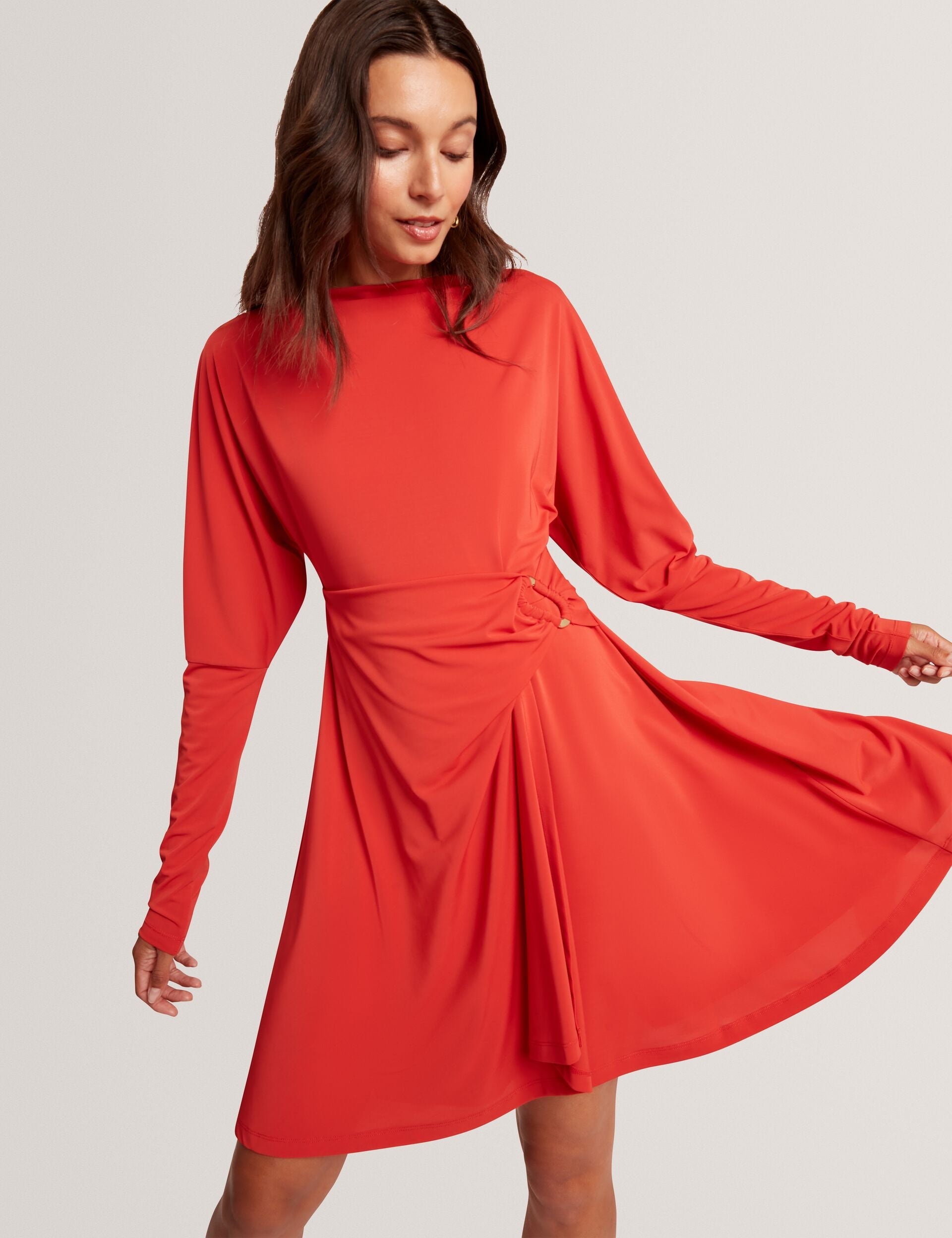 Ted Baker Mairiee Wrapover Long Sleeve Jersey Mini Dress Women's