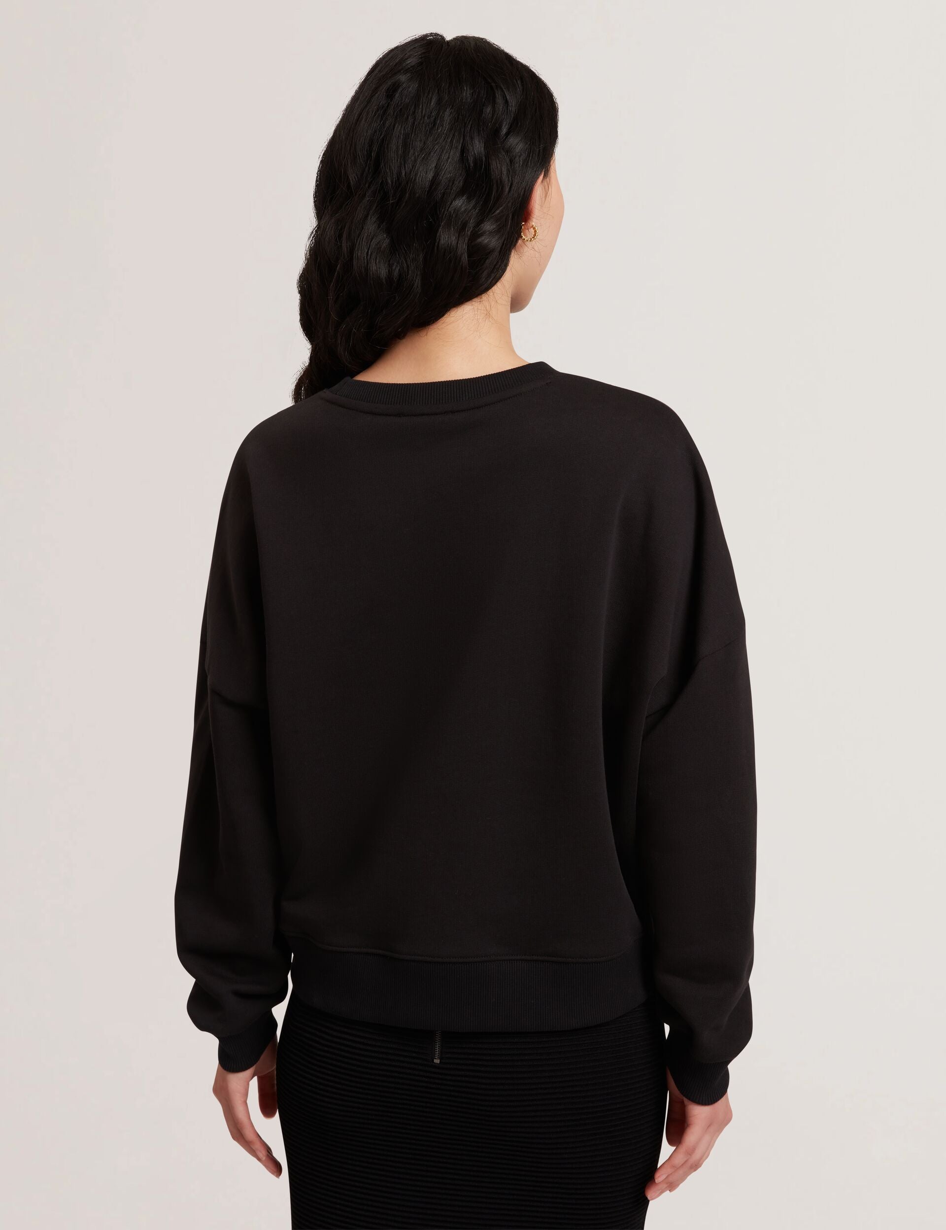 Ted Baker Marssia Embroidered Rose Graphic Cotton Sweatshirt Women's