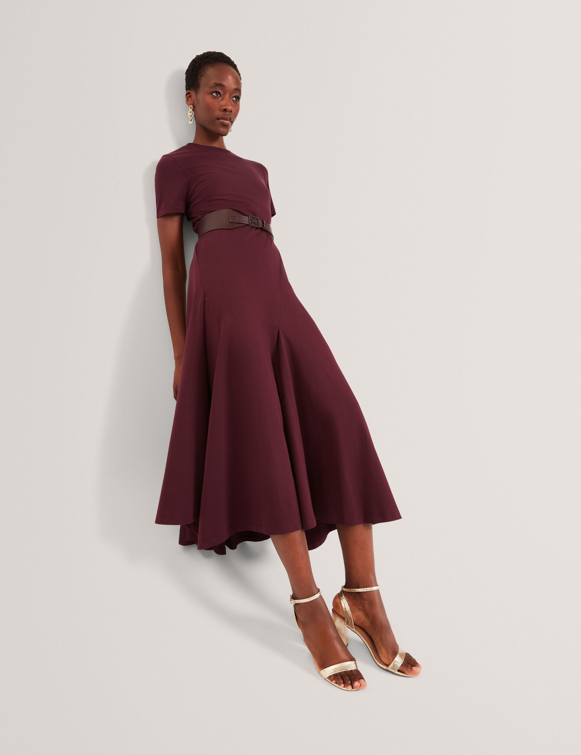 Ted Baker Fuusia Panelled Jersey Short Sleeve Midi Dress Women's