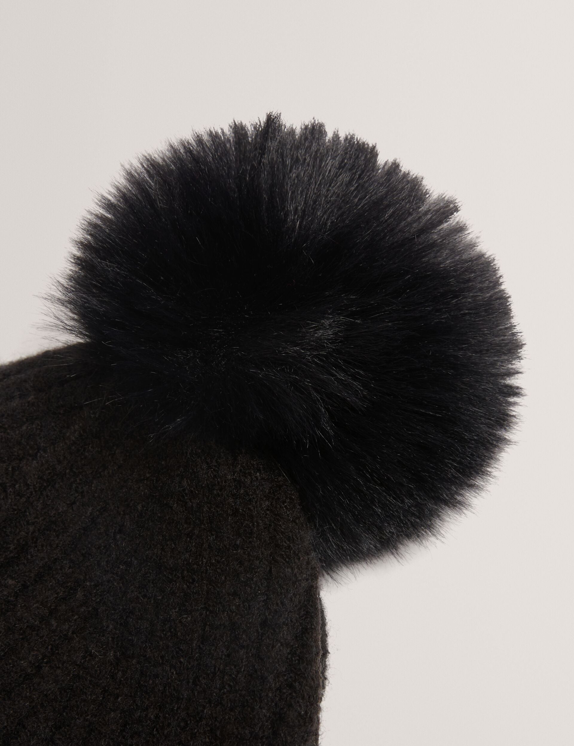 Ted Baker Sershii Rib Knit Branded Bobble Hat Women's