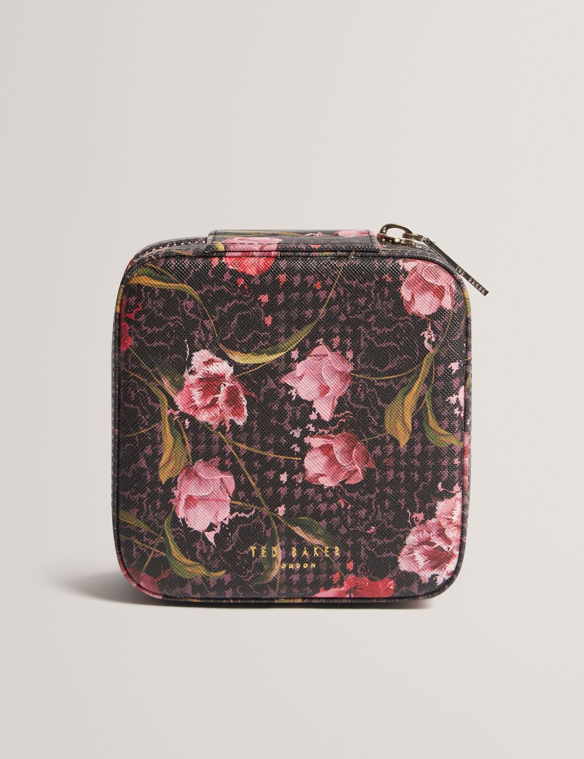 Ted Baker Tulsaa Floral Check Print Pu Jewellery Case Women's