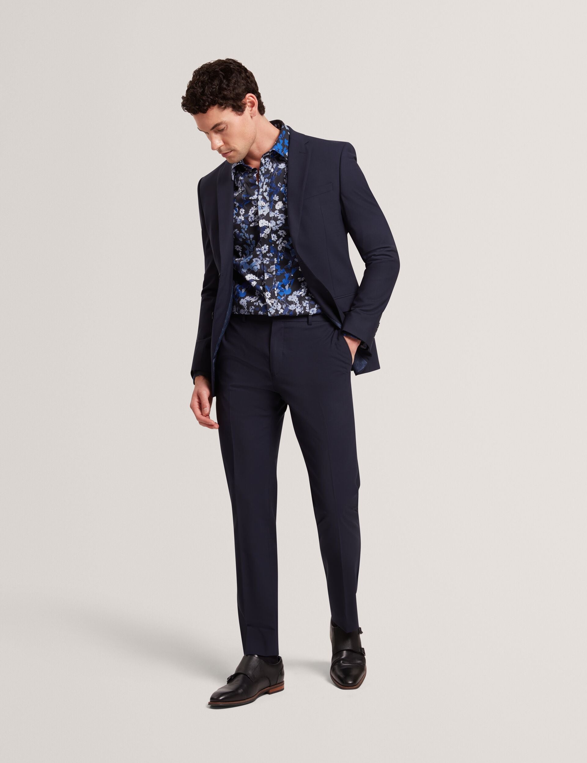 Ted Baker Holiway Tonal Floral Long Sleeve Smart Shirt