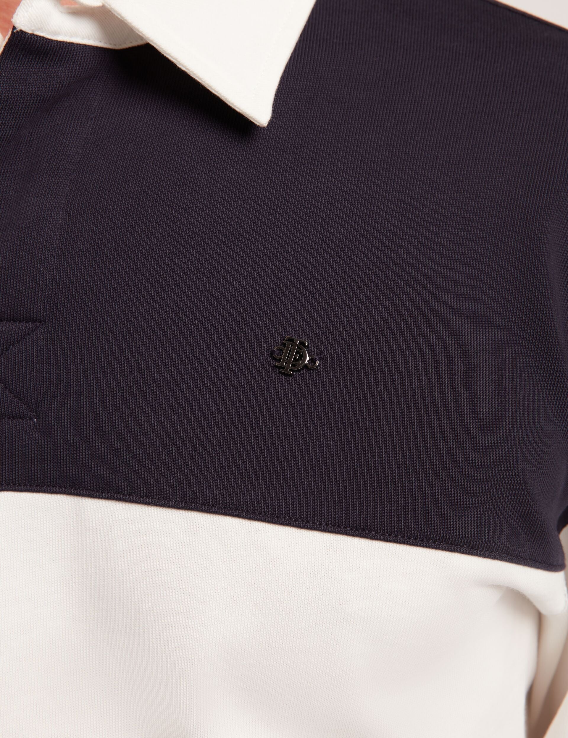 Ted Baker Traviss Block Stripe Jersey Cotton Rugby Shirt