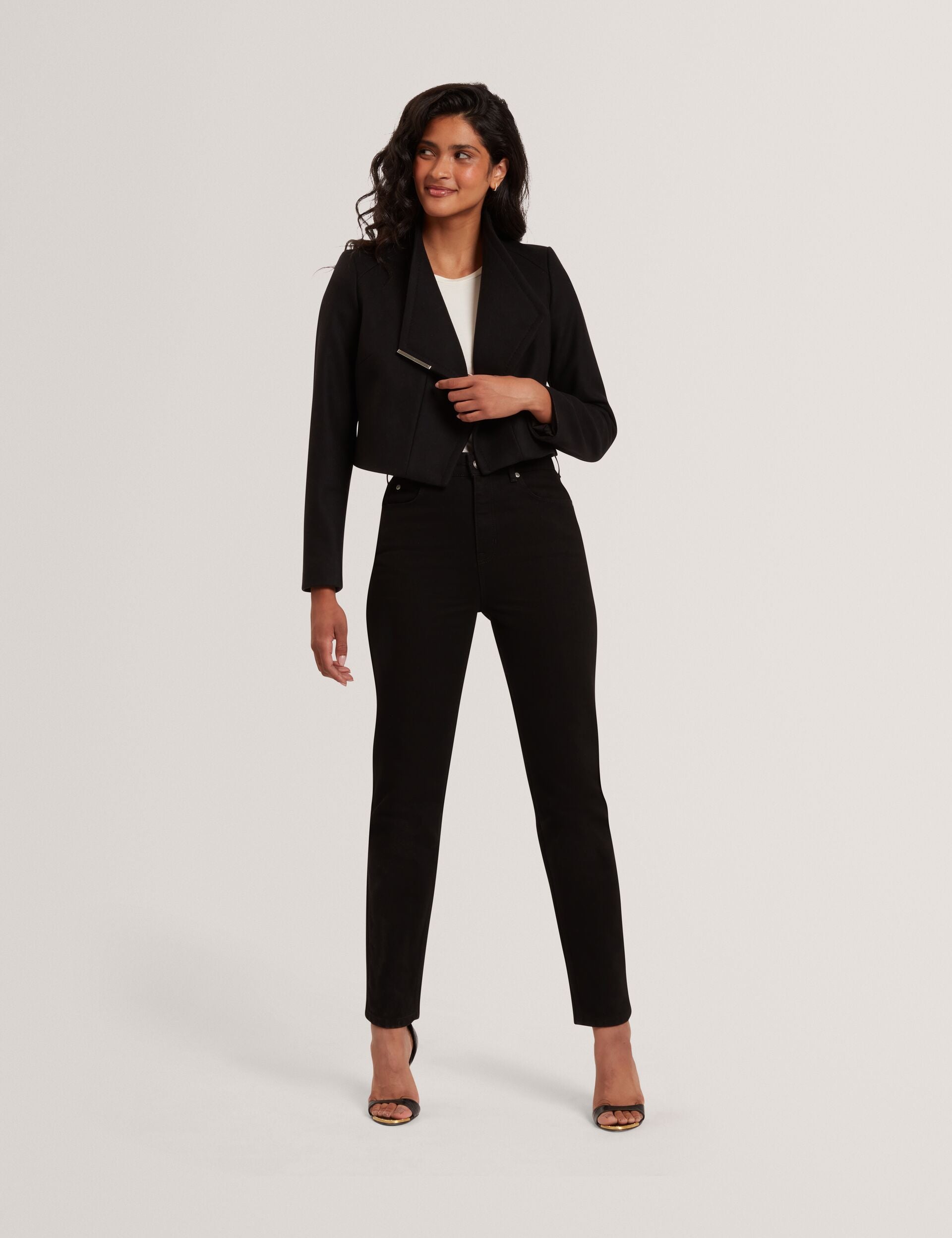 Ted Baker Rosecee Tailored Cropped Wool Wrap Jacket Women's