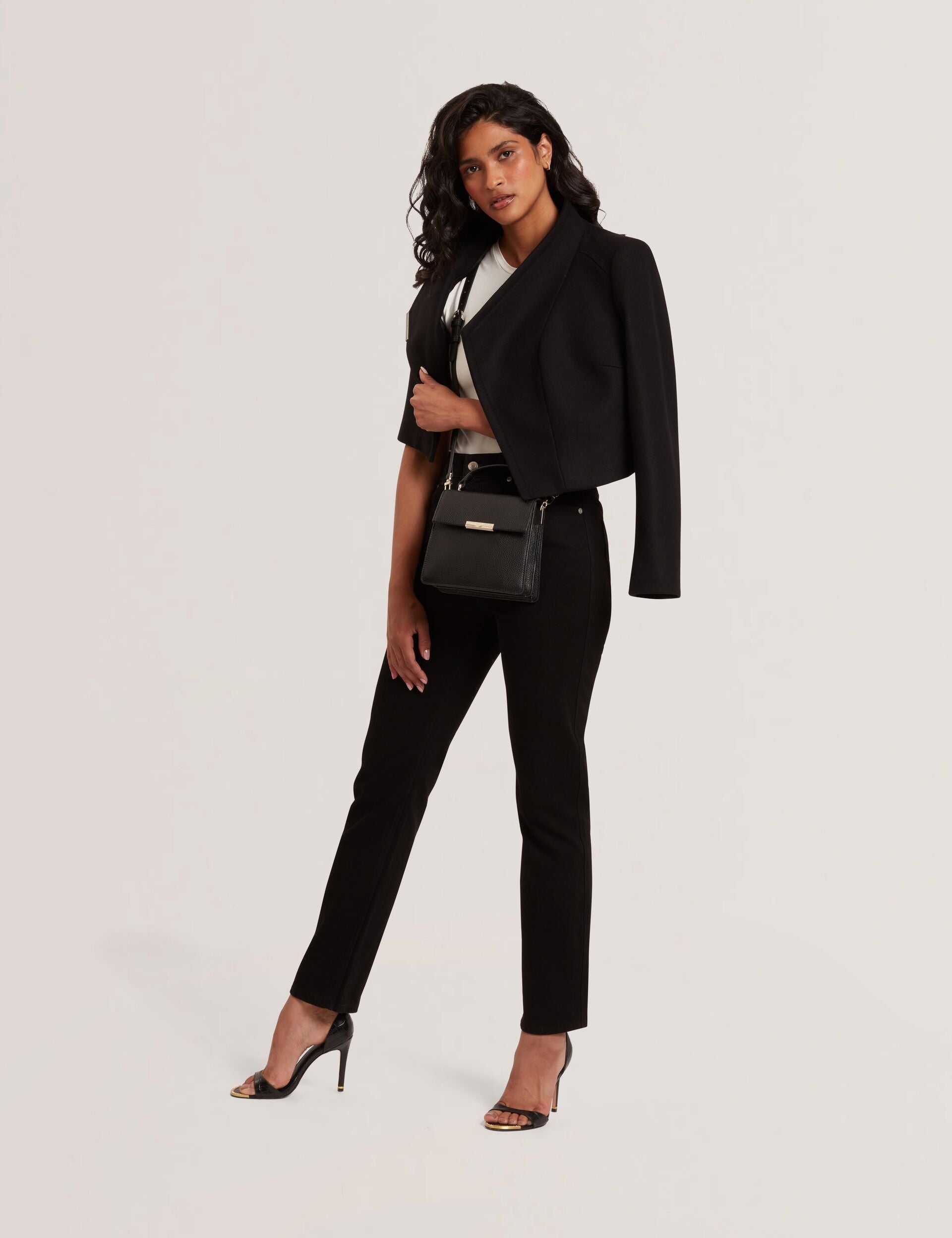Ted Baker Rosecee Tailored Cropped Wool Wrap Jacket Women's