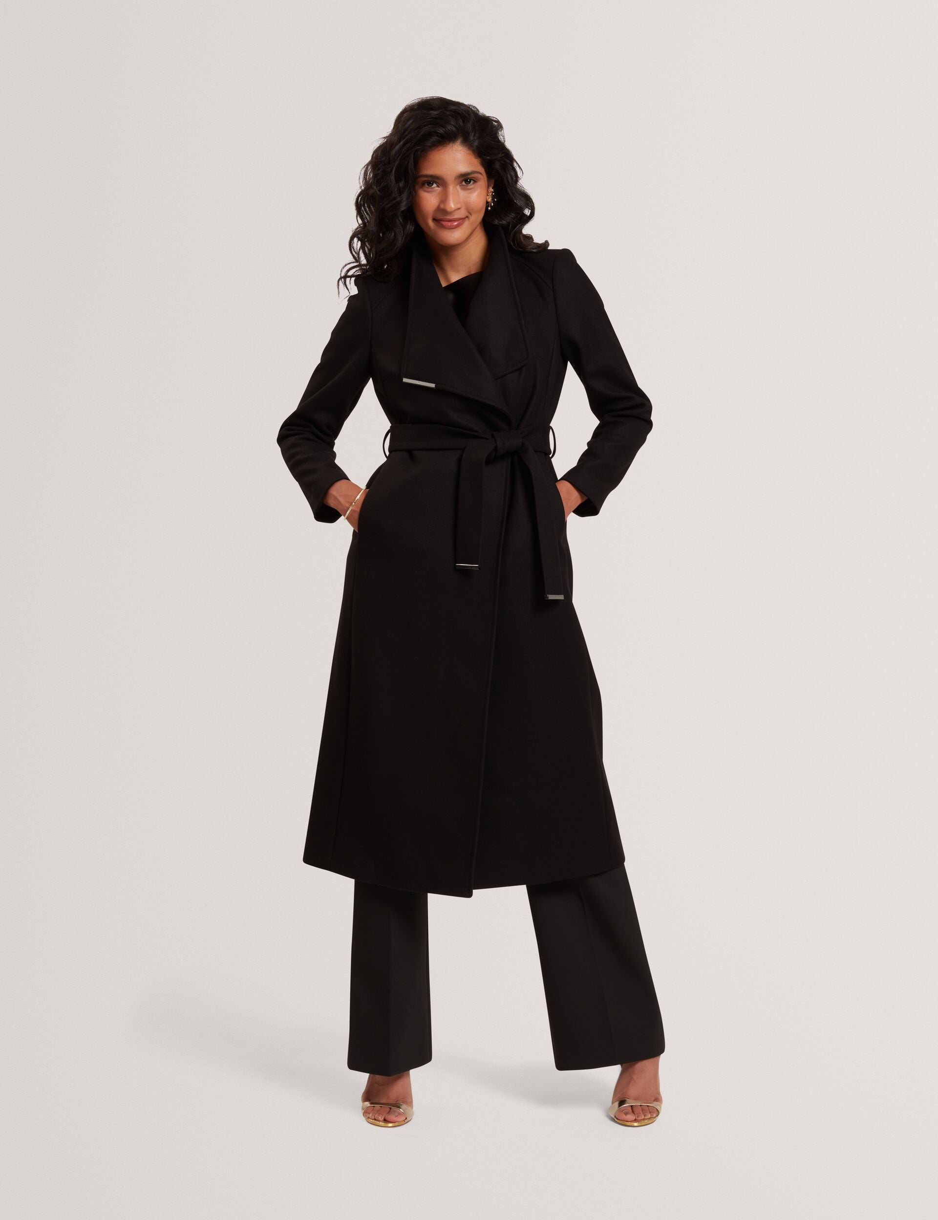Ted Baker Rosell Longline Belted Wool Wrap Coat Women's
