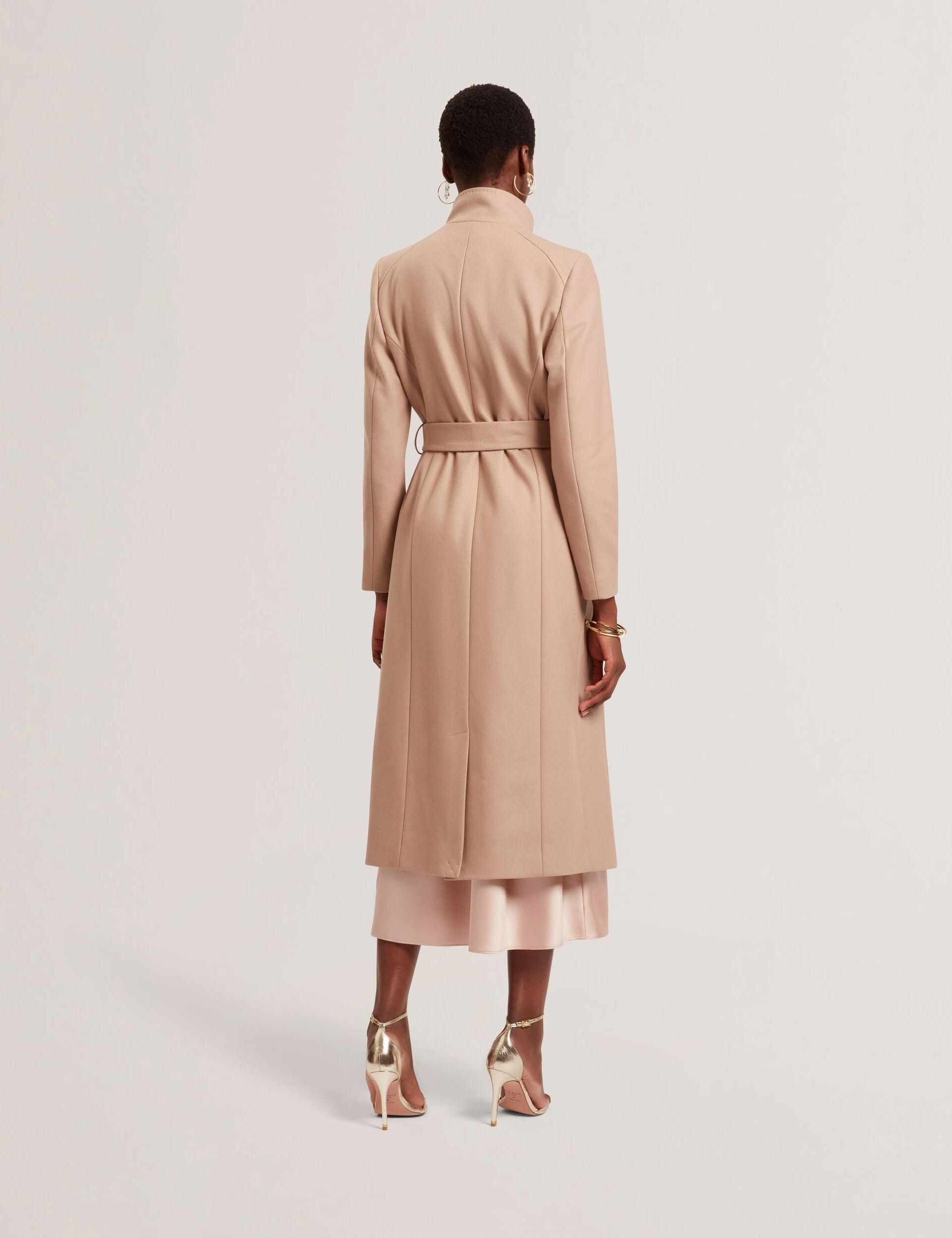 Ted Baker Rosell Longline Belted Wool Wrap Coat Women's