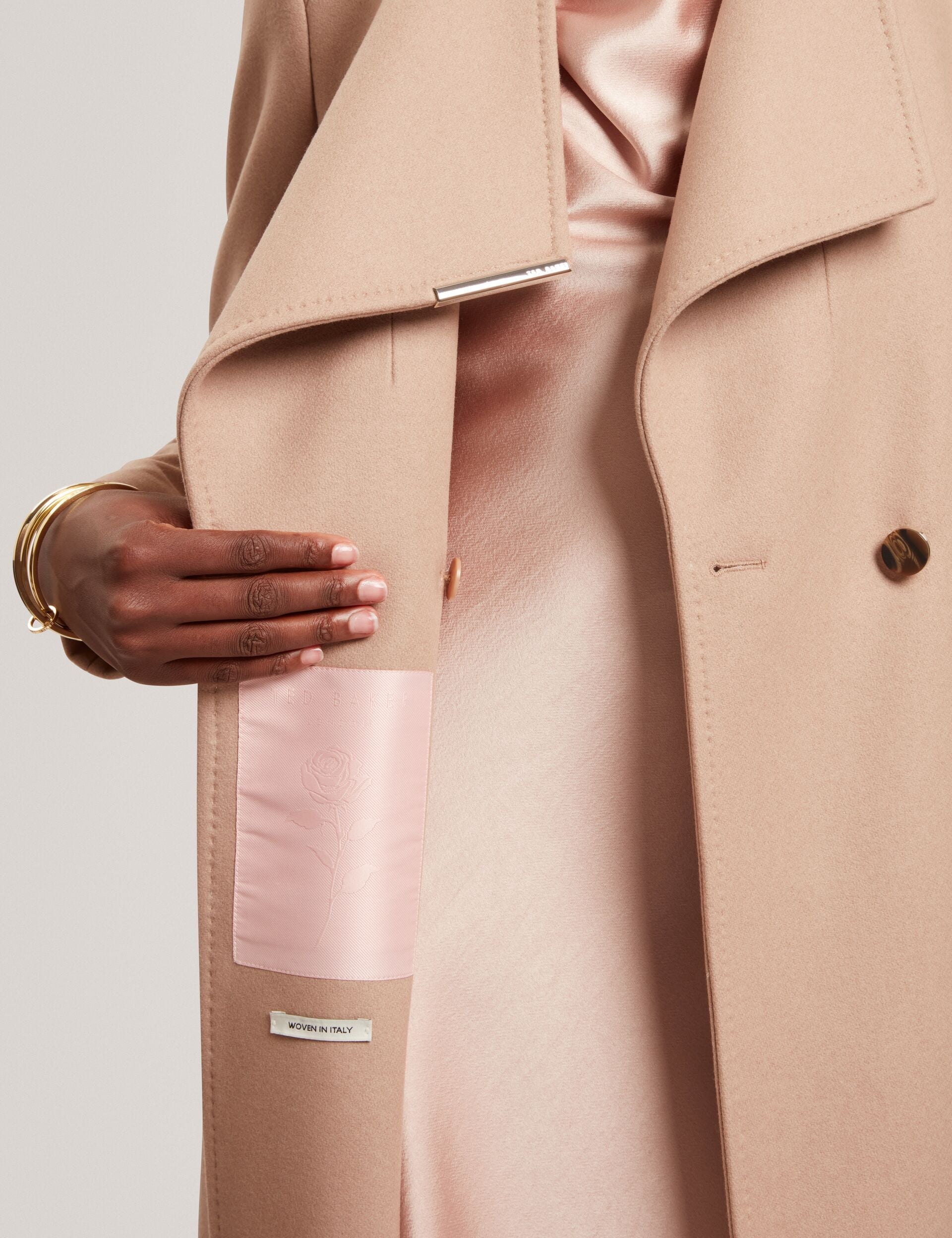 Ted Baker Rosell Longline Belted Wool Wrap Coat Women's