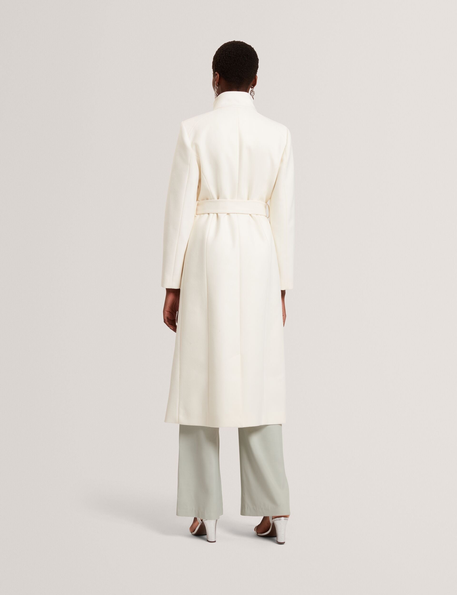 Ted Baker Rosell Longline Belted Wool Wrap Coat Women's