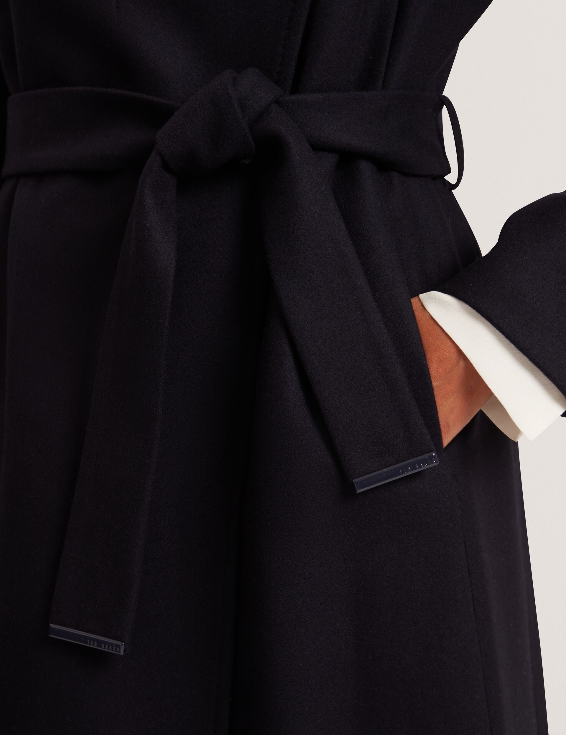 Ted Baker Rose Mid Length Belted Wool Wrap Coat Women's