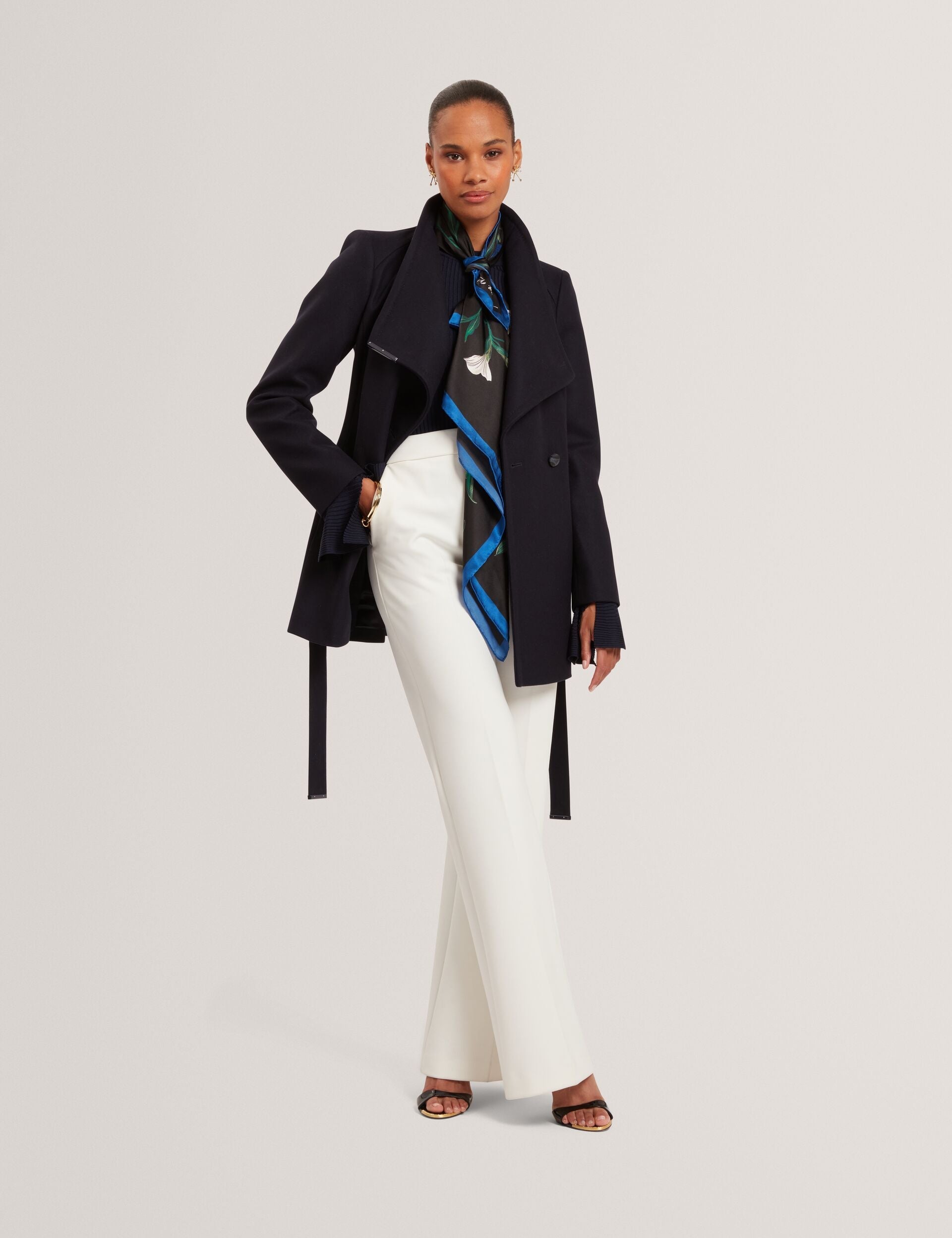 Ted Baker Rosess Short Belted Wool Wrap Coat Women's