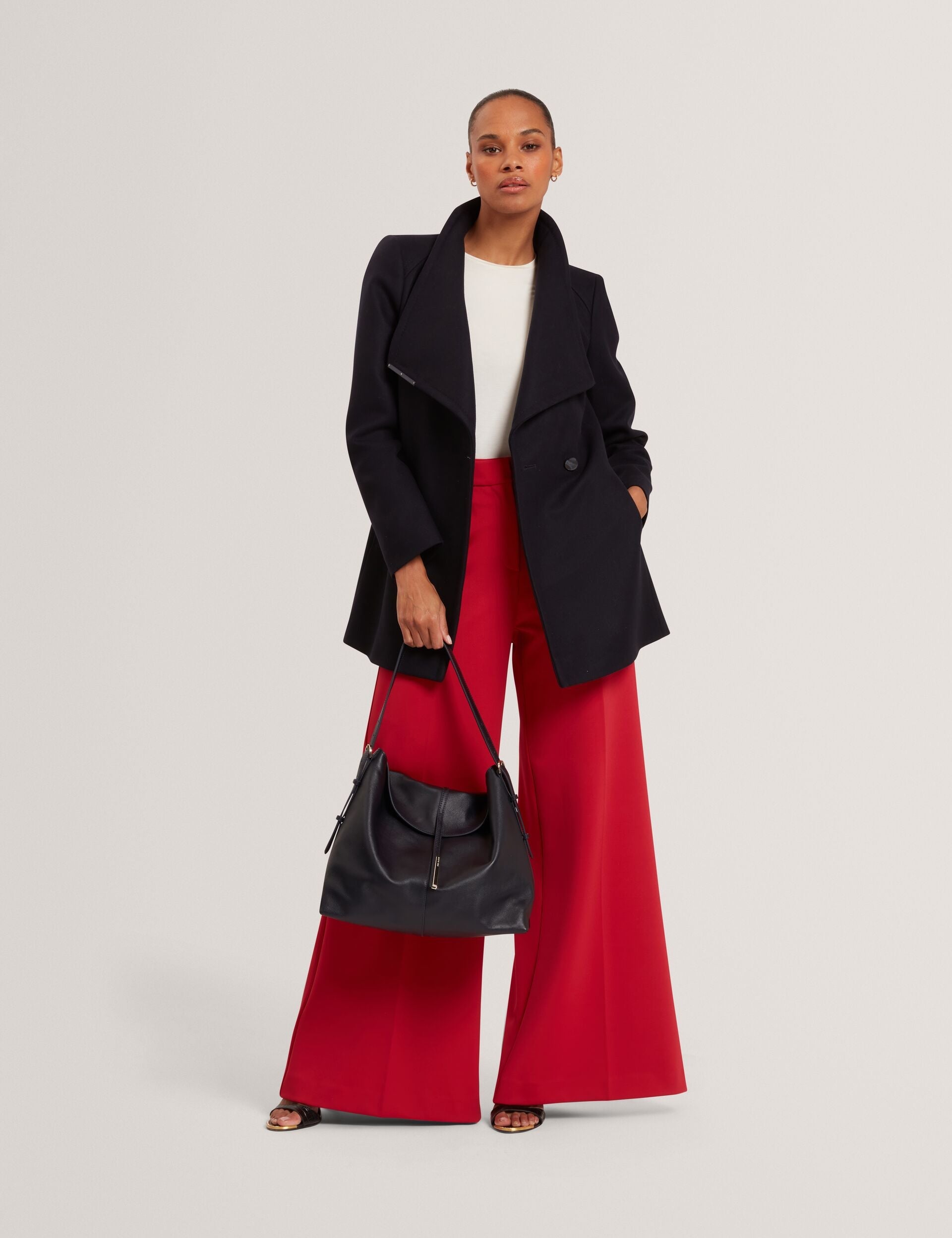 Ted Baker Rosess Short Belted Wool Wrap Coat Women's