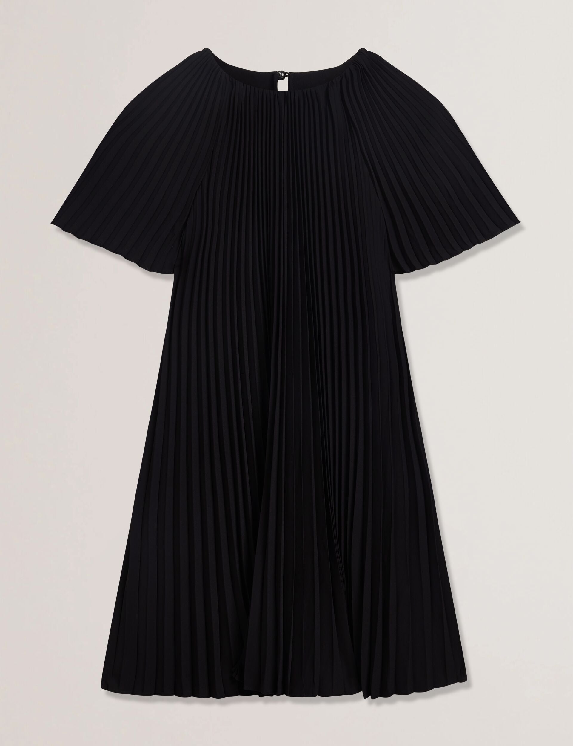 Ted Baker Convala Pleated Short Sleeve Aline Mini Dress In Black Women's