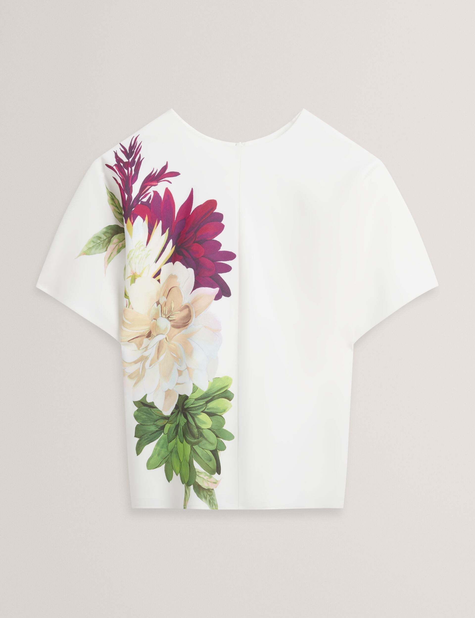 Ted Baker Zofiaa Floral Graphic Kimono Sleeve Hourglass Top Women's