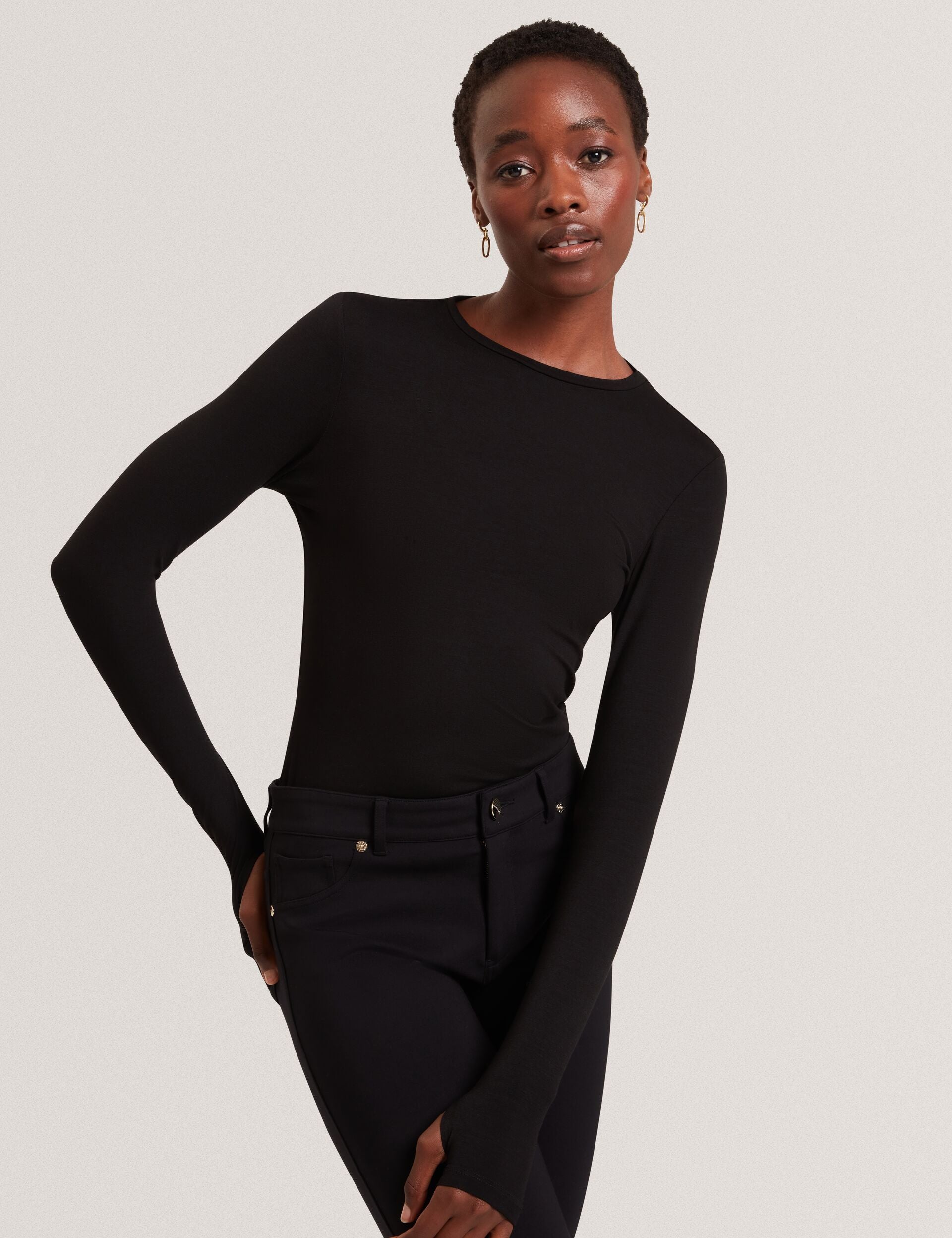 Ted Baker Arania Soft Jersey Fitted Long Sleeve Top Women's