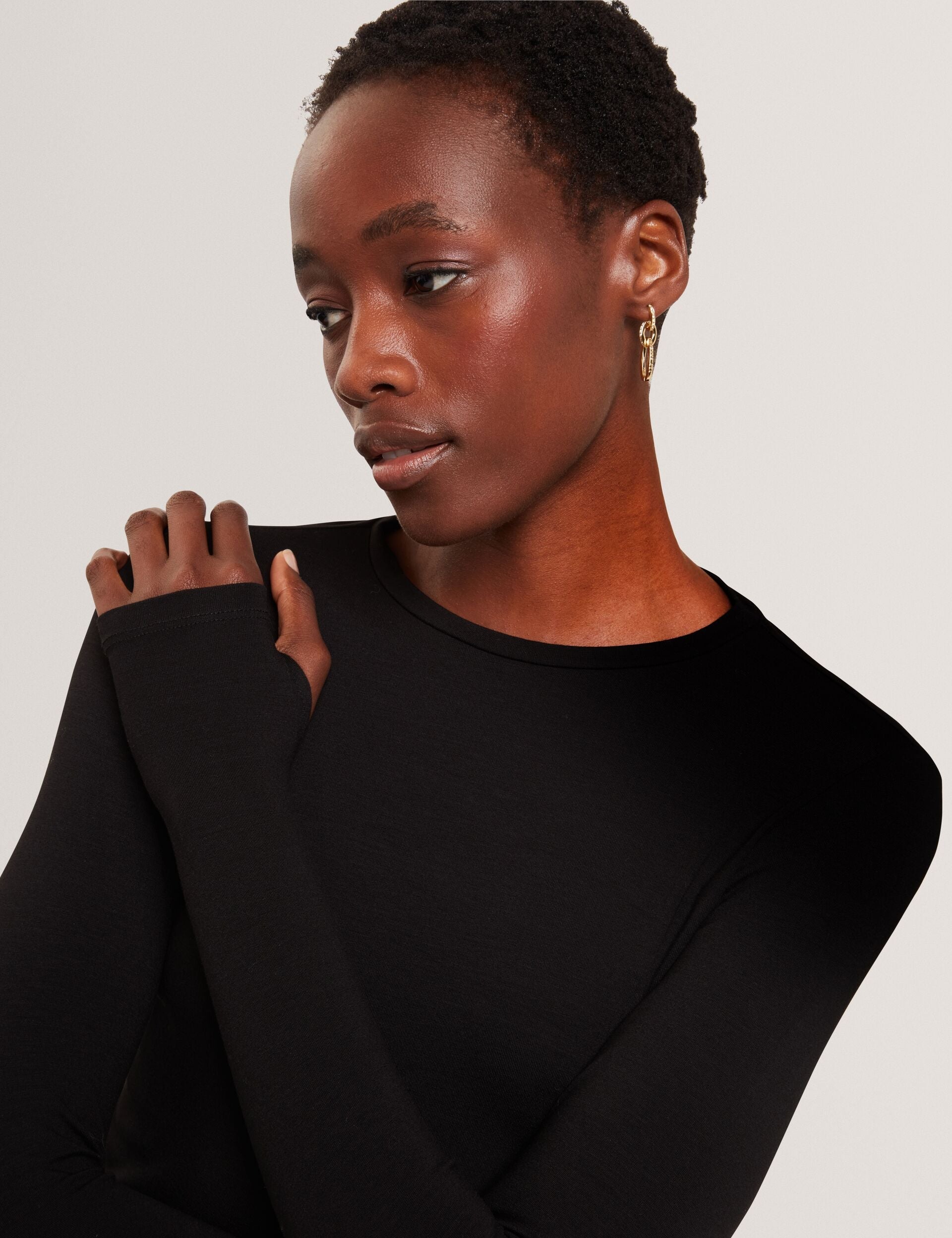 Ted Baker Arania Soft Jersey Fitted Long Sleeve Top Women's