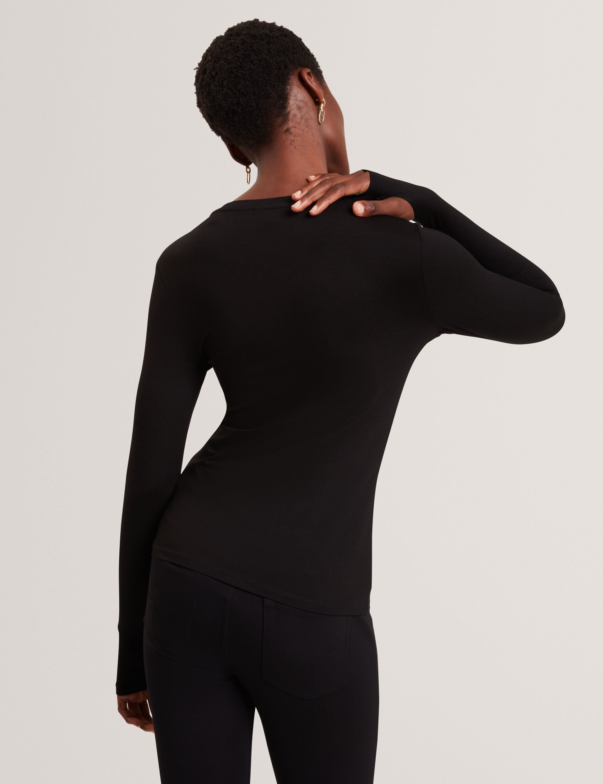 Ted Baker Arania Soft Jersey Fitted Long Sleeve Top Women's