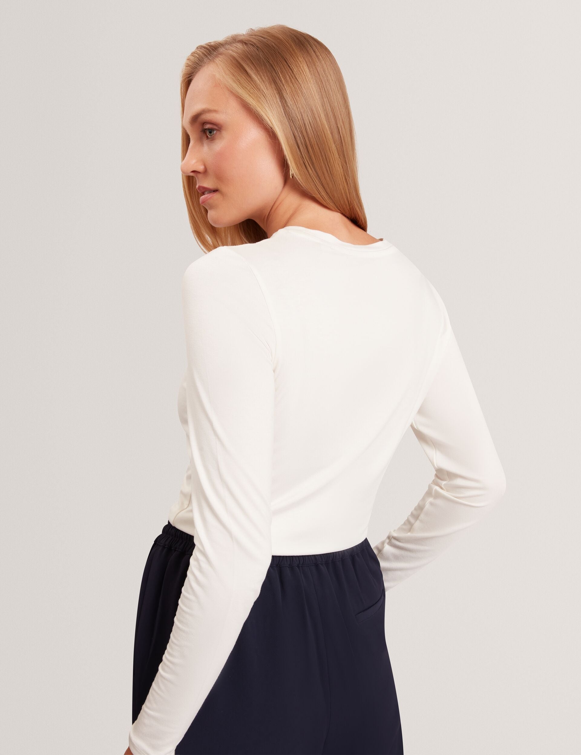 Ted Baker Arania Soft Jersey Fitted Long Sleeve Top Women's